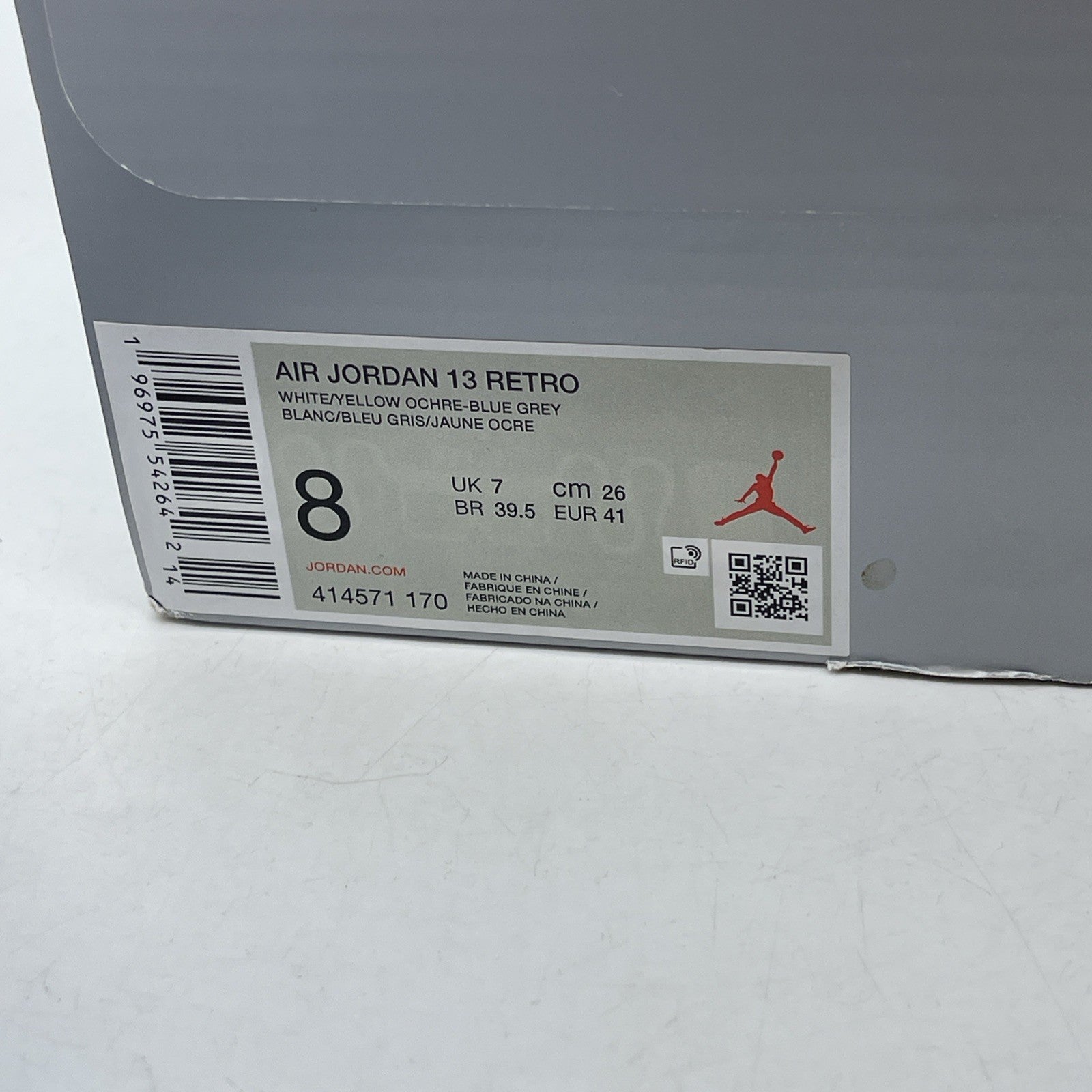 Size 8 - Air Jordan 13 Retro Blue Grey White Suede Leather (414571-170)
