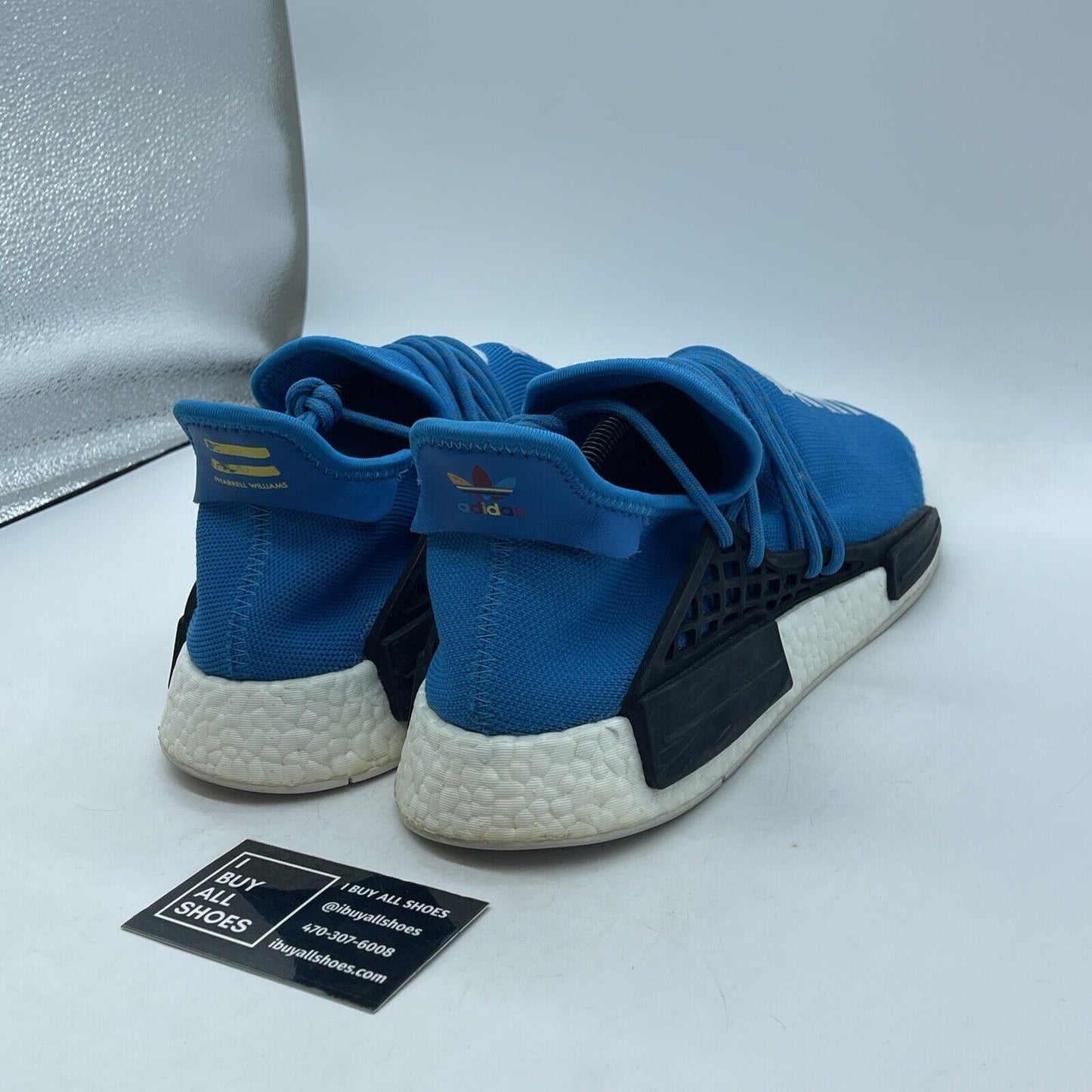 Size 11 - adidas Pharrell x NMD Human Race Blue White Black (BB0618)