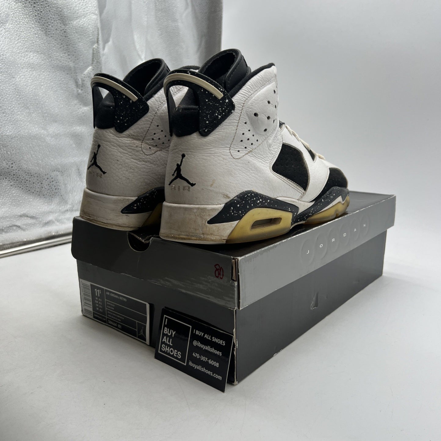 Size 11.5 - Air Jordan 6 Retro Oreo (384664-101)