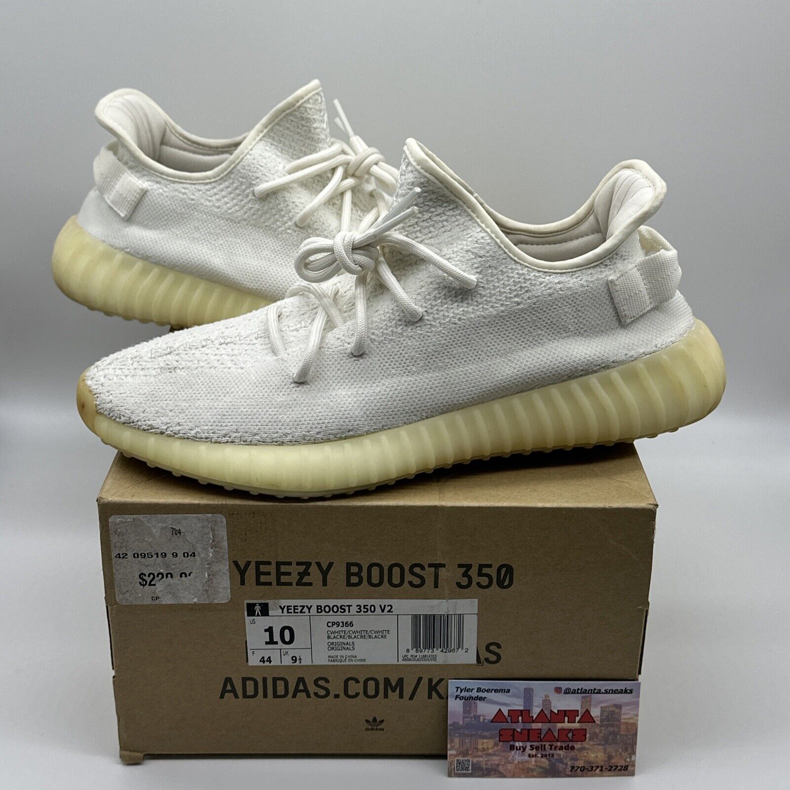 Size 10 - adidas Yeezy Boost 350 V2 Low Cream White / Triple White