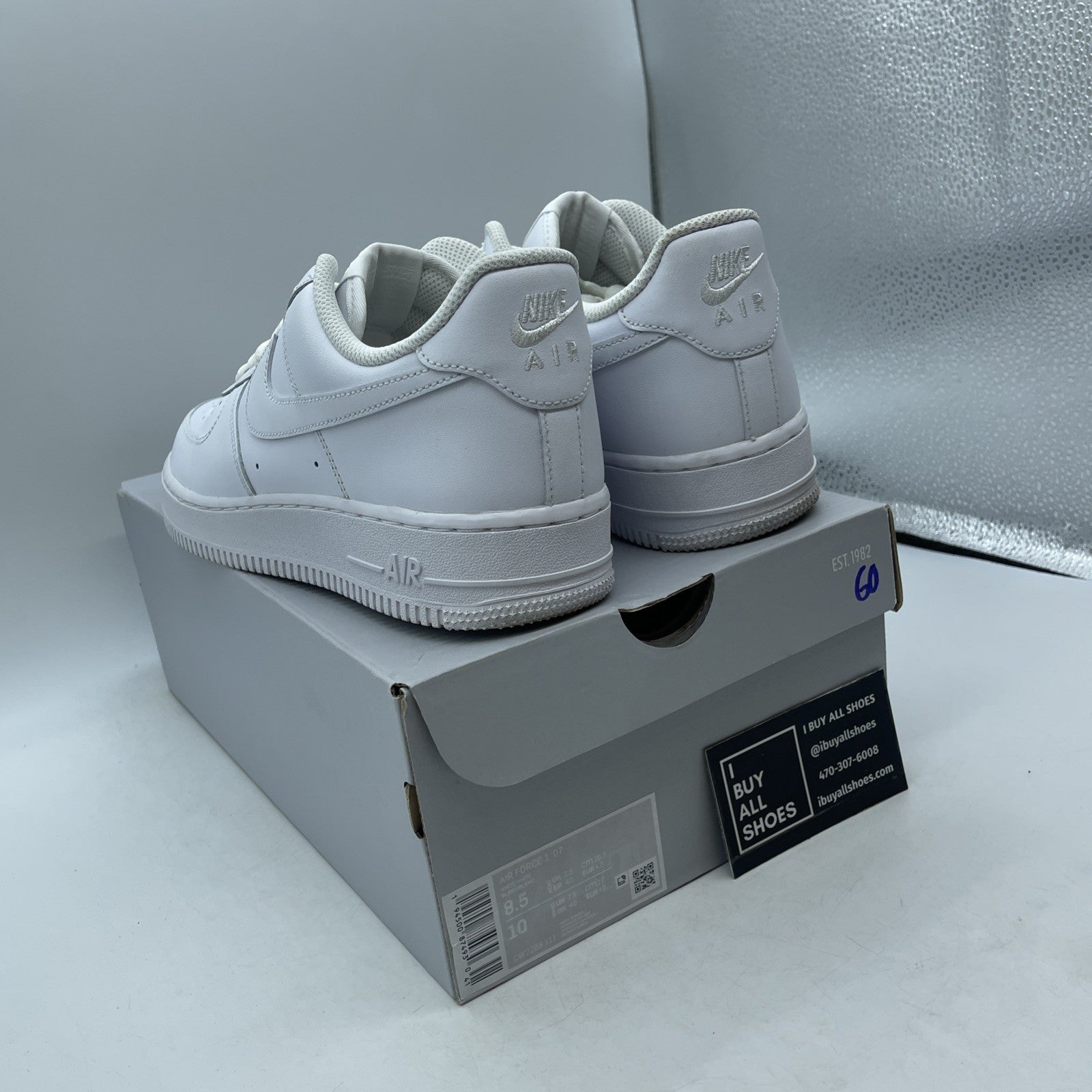 Size 8.5 - Nike Air Force 1 '07 Low Triple White (CW2288-111)
