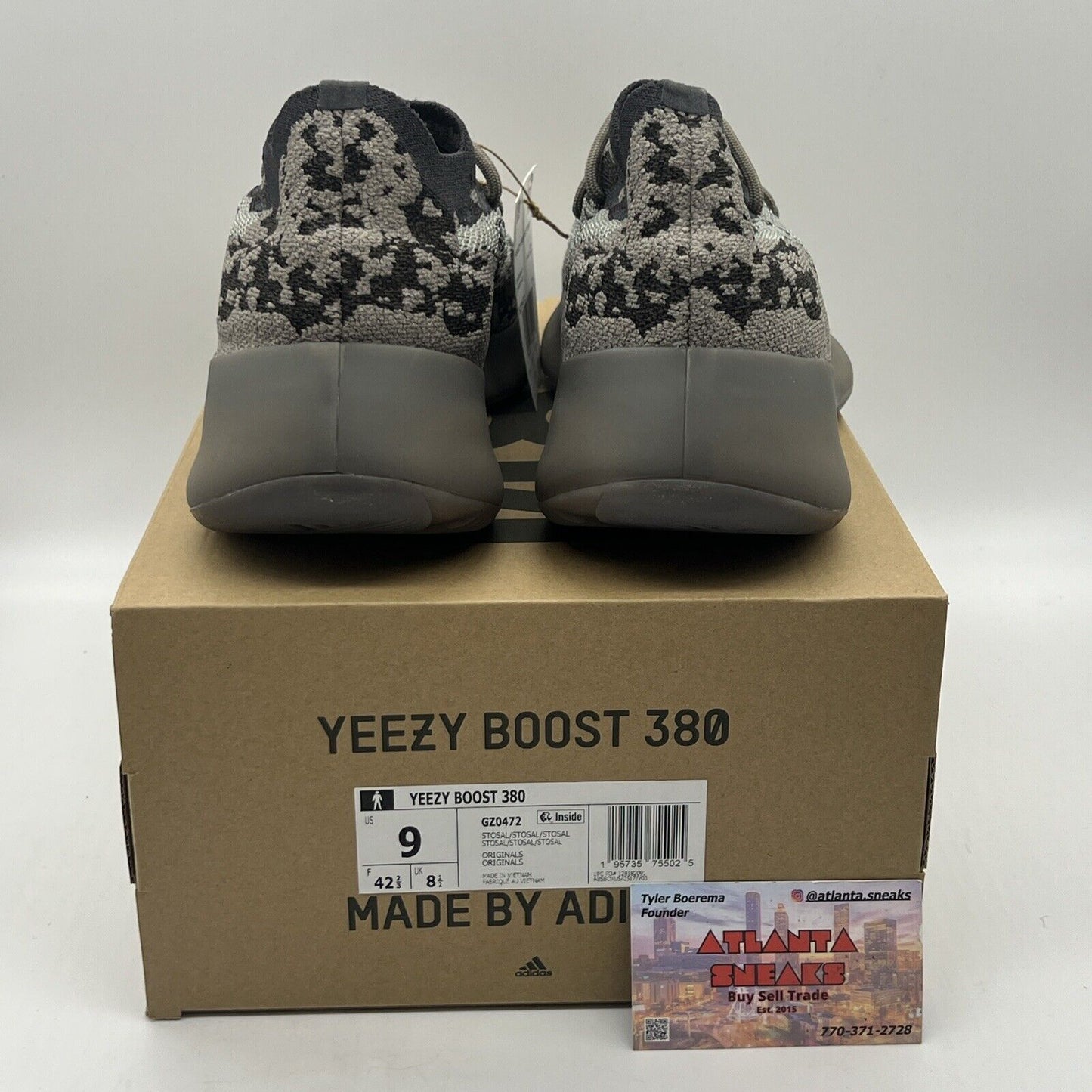 Size 9 - adidas Yeezy Boost 380 Stone Salt Brand New Og All Brown Ds Sneaker