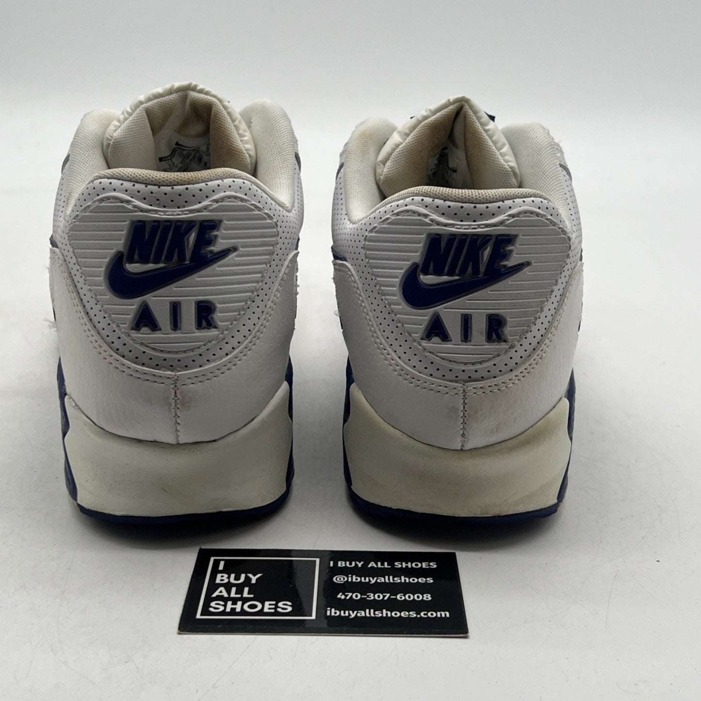 Size 13 - Nike Air Max 90 Essential 2012 Mens White Royal Blue (537384-141)