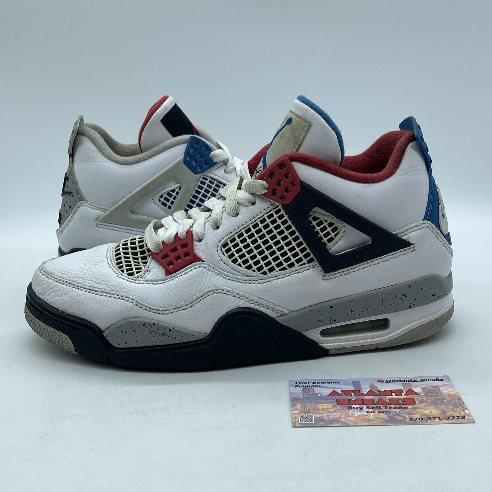 Size 7.5 - Jordan 4 Retro SE Mid What The 4 White Black Red Blue (CI1184-146)