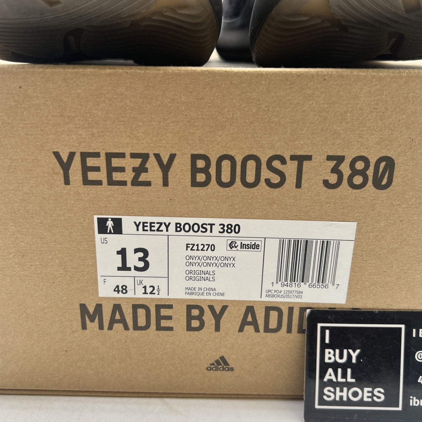 Size 13 - adidas Yeezy Boost 380 Onyx Non-Reflective (FZ1270)