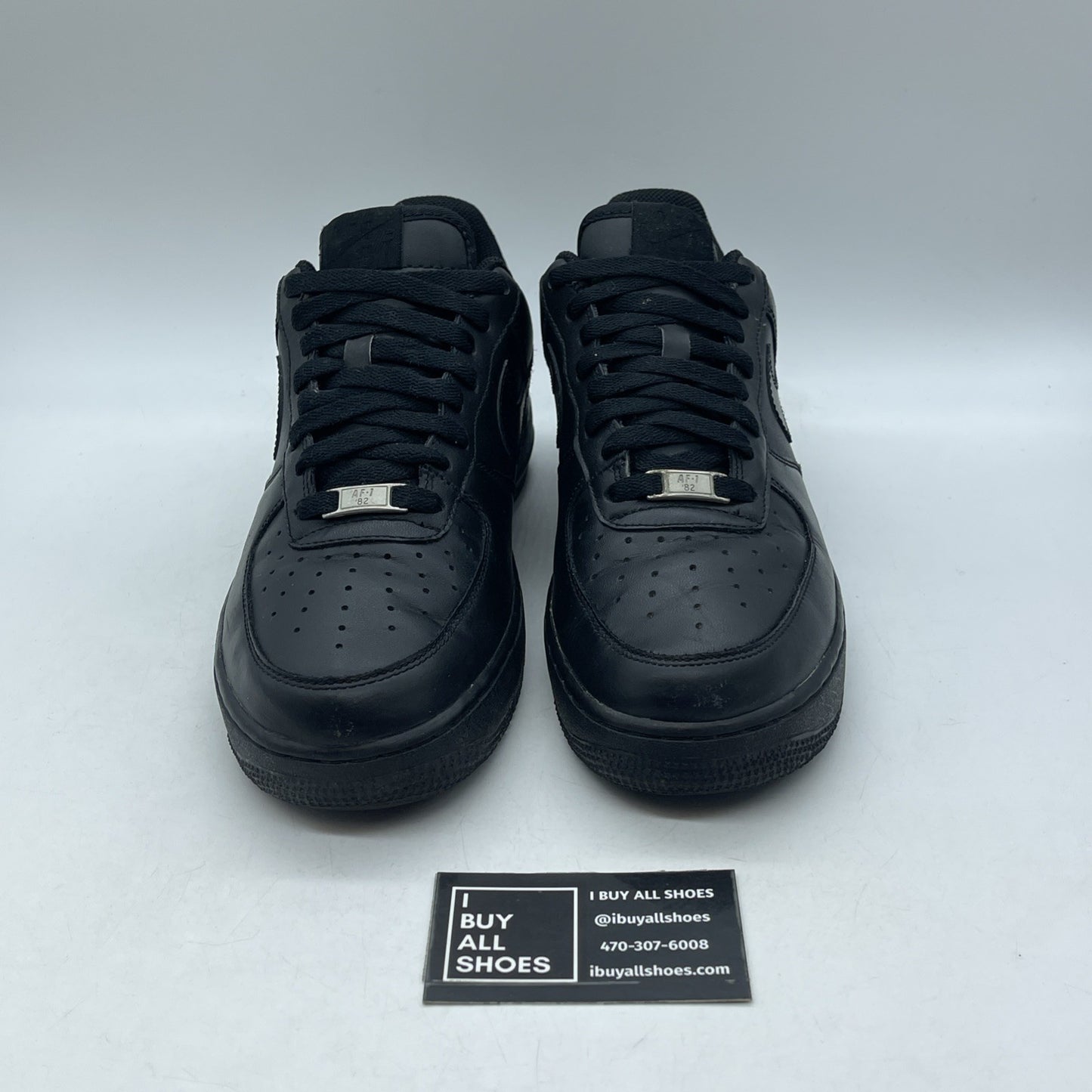 Size 9.5 - Nike Air Force 1 '07 Black (315122-001)