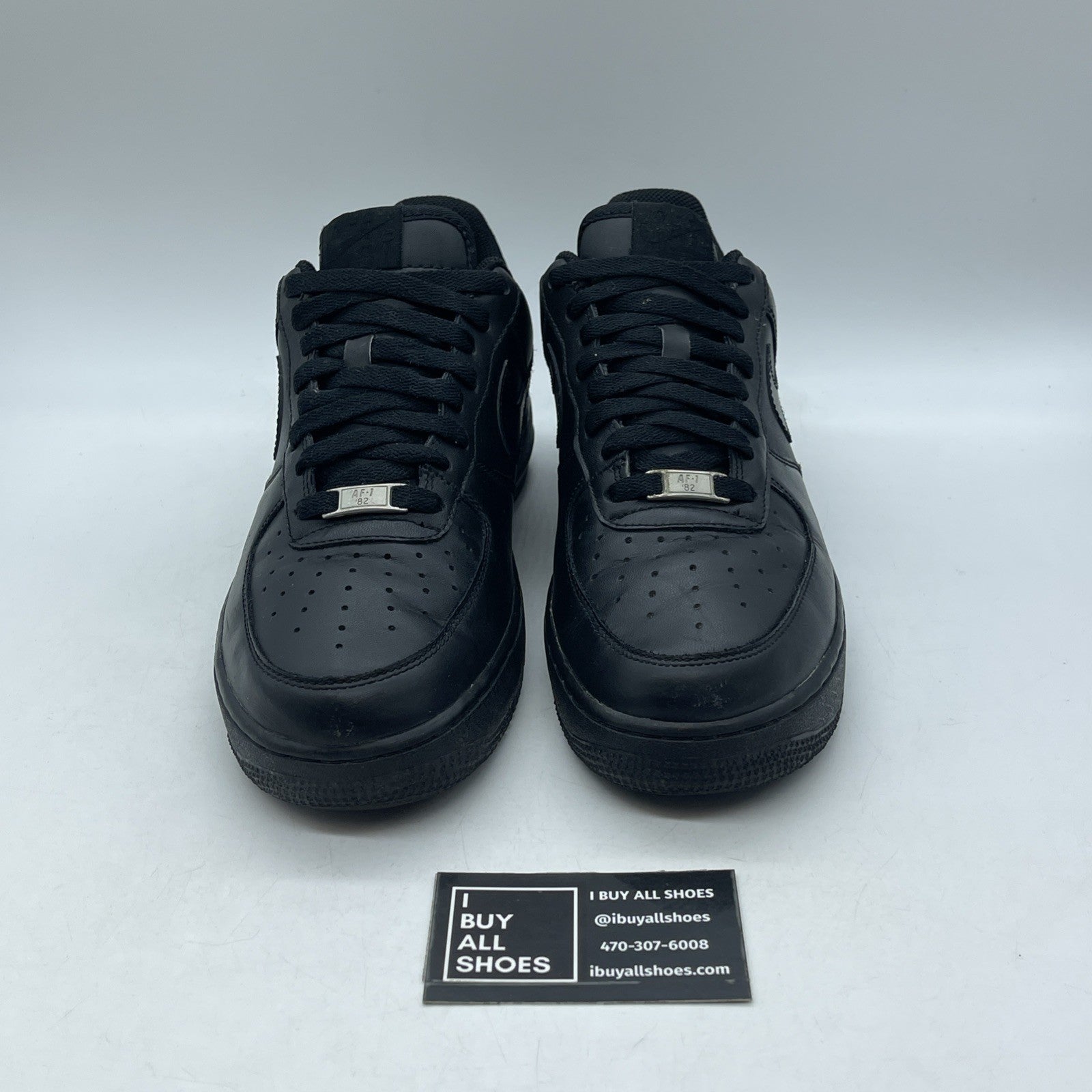 Size 9.5 - Nike Air Force 1 '07 Black (315122-001)
