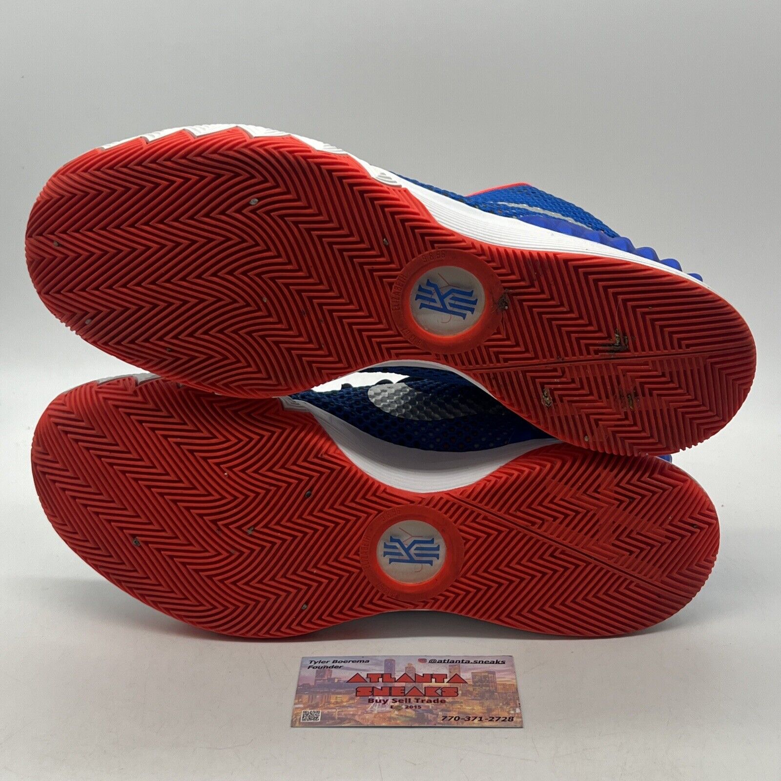 Size 10 - Nike Kyrie 1 USA - Blue White Grey Crimson Black (705277-401)