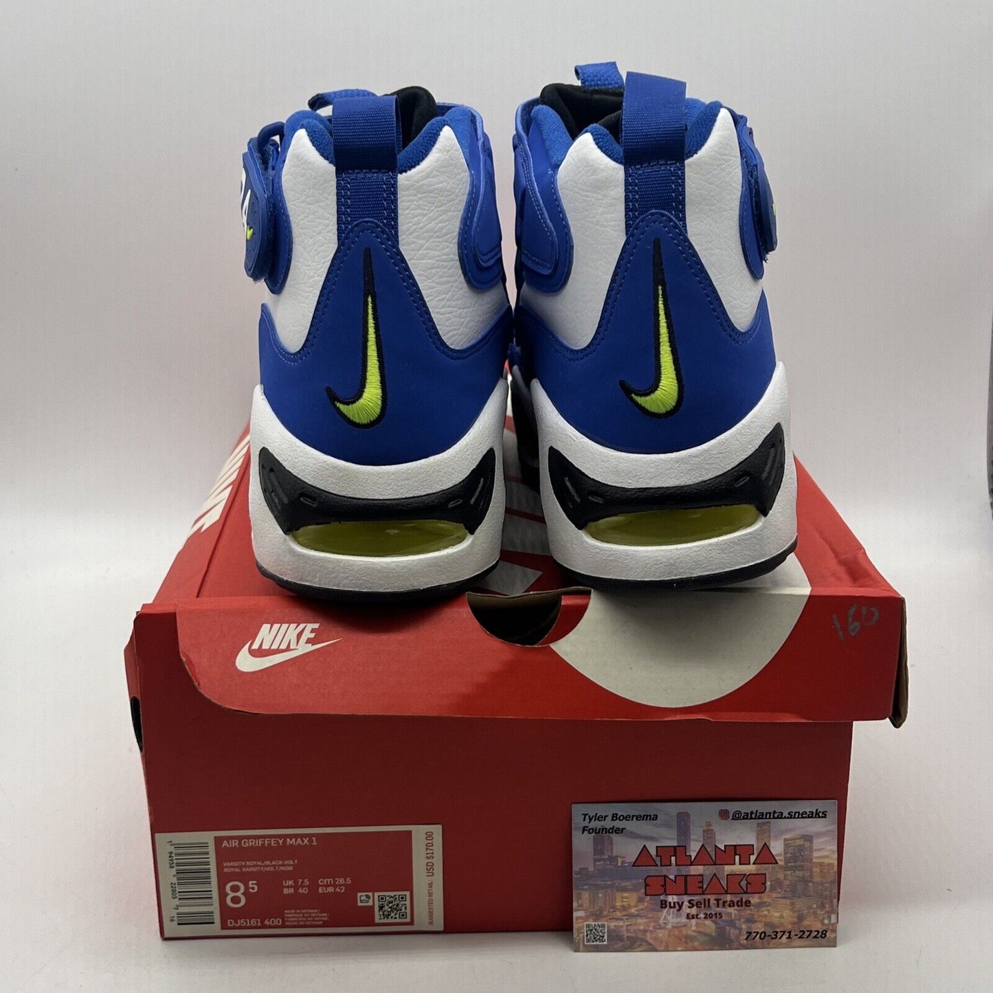 Size 8.5 - Nike Air Griffey Max 1 2021 Varsity Royal White Black (DJ5161-400)