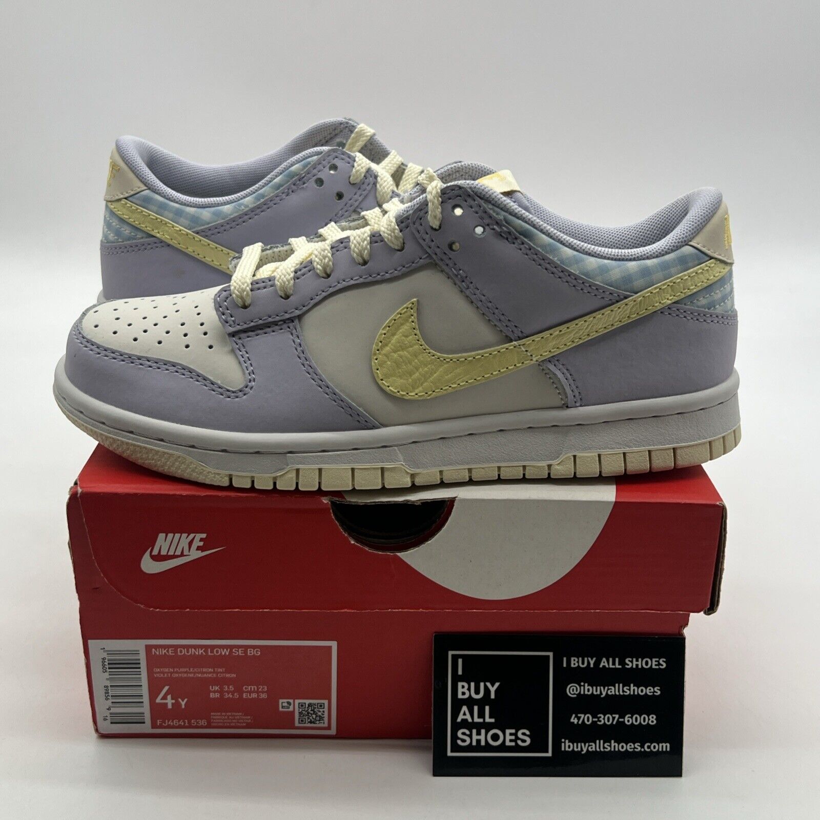 Size 4Y - Nike Dunk Low SE BG "Easter 2023" Oxygen Purple (FJ4641-536)