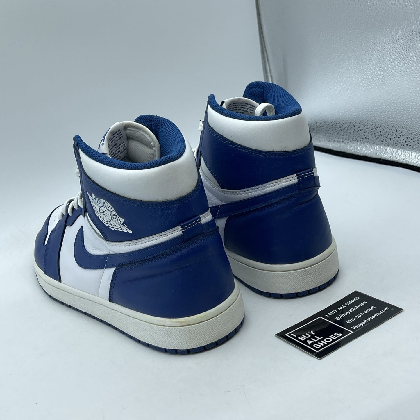 Size 13 - Jordan 1 Retro High OG Storm Blue 2016 White Leather (555088-127)