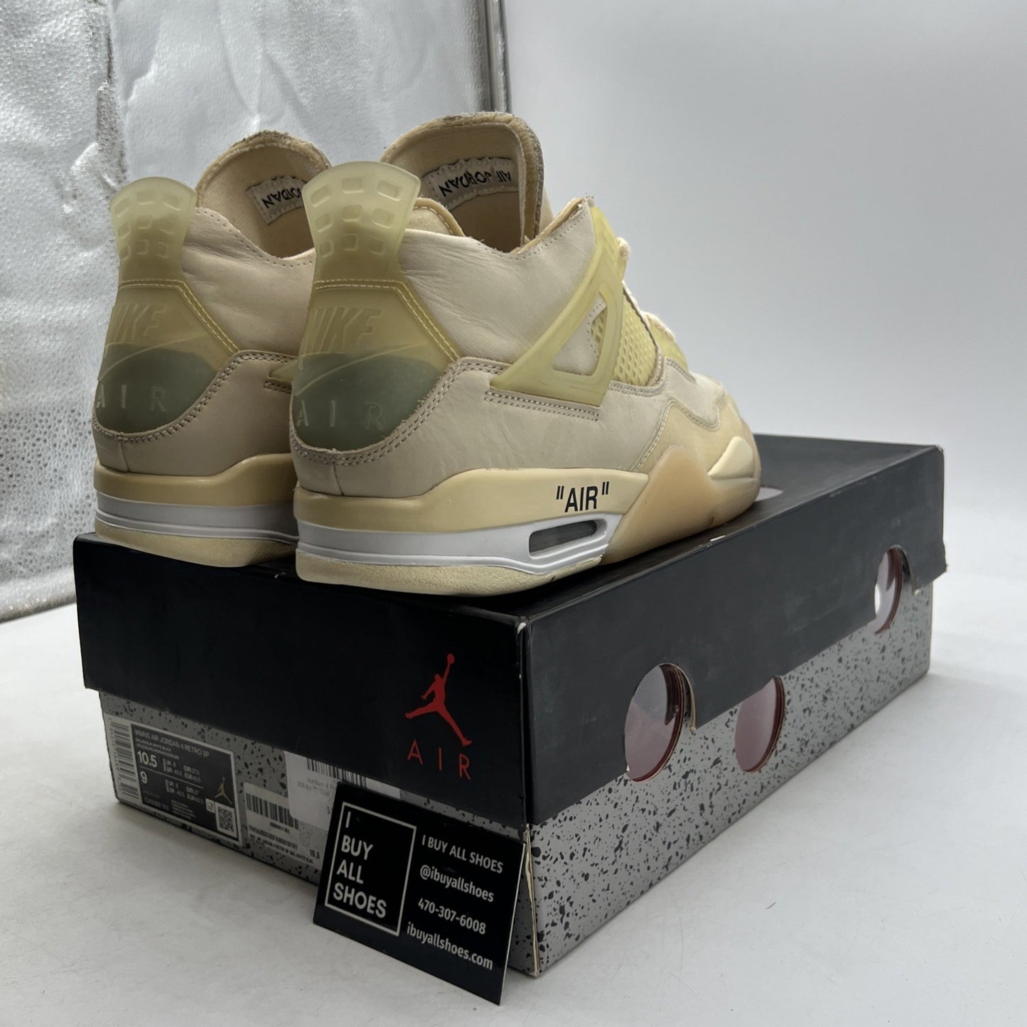 Size 10.5 - Air Jordan 4 SP x Off-White Mid Sail W (CV9388-100)