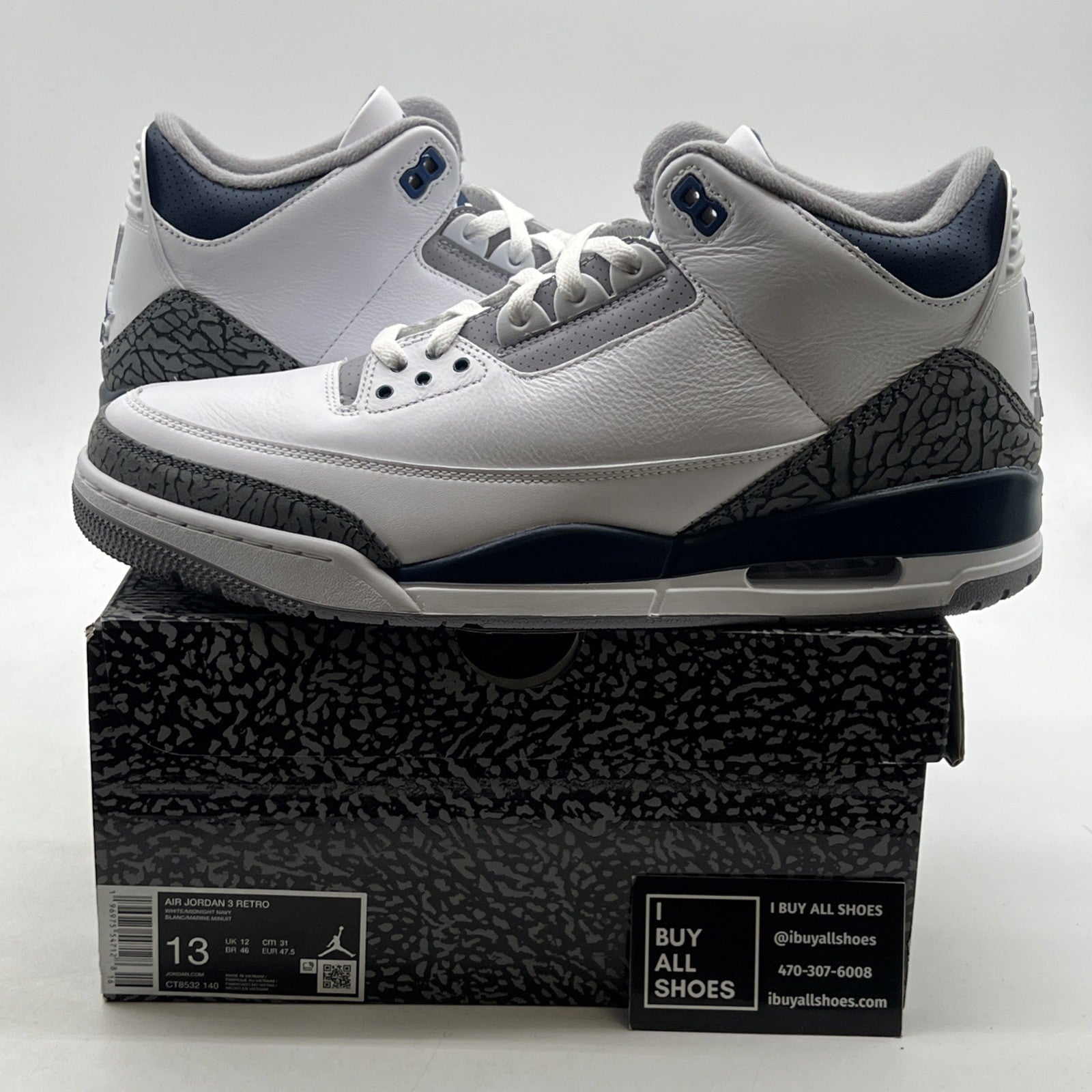 Size 13 - Air Jordan 3 Retro Midnight Navy (CT8533-140)