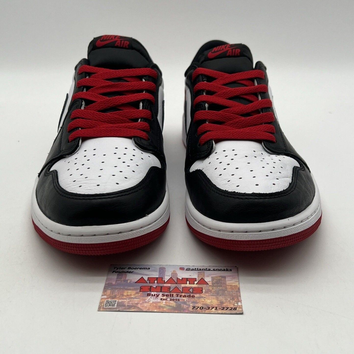 Size 12.5 - Air Jordan 1 Retro OG Low Black Toe Red White Leather (CZ0790-106)