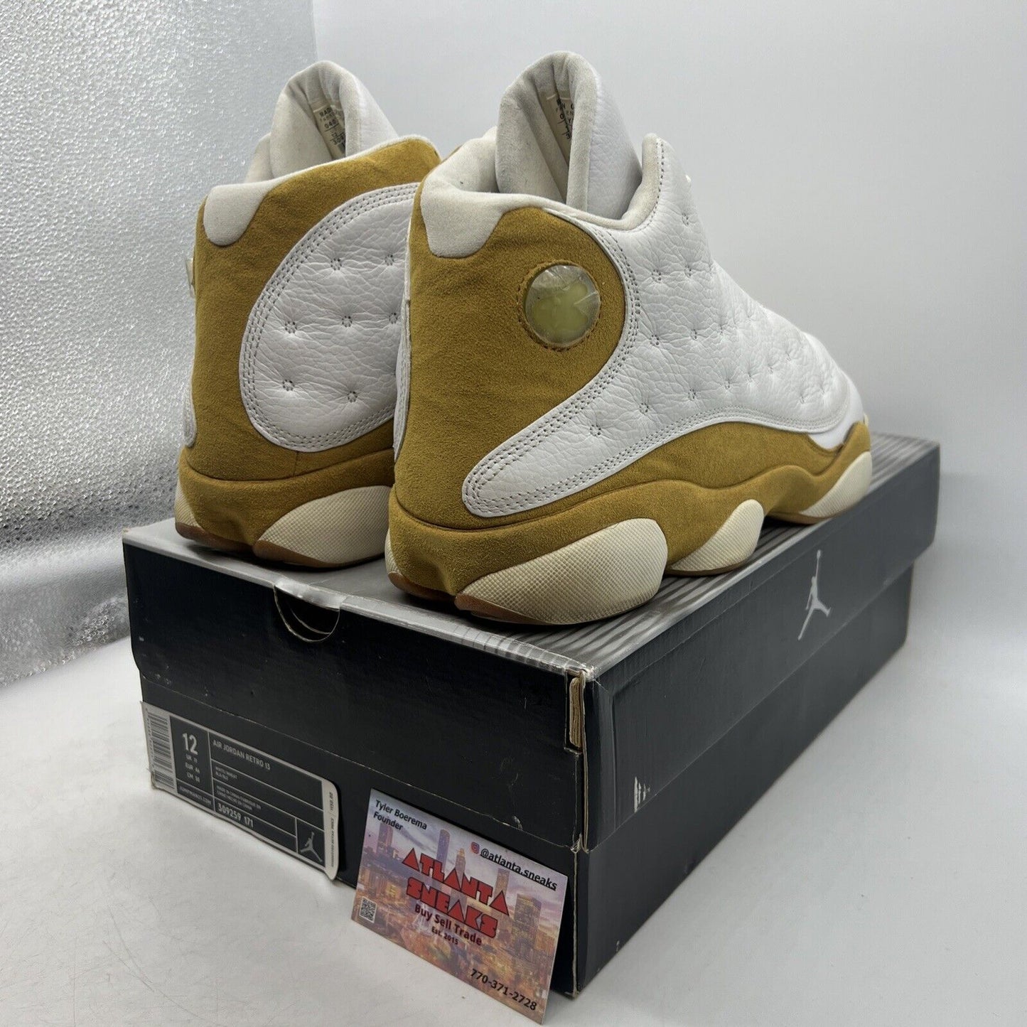 Size 12 - Air Jordan 13 Retro 2004 Wheat White Leather Suede (309259-171)