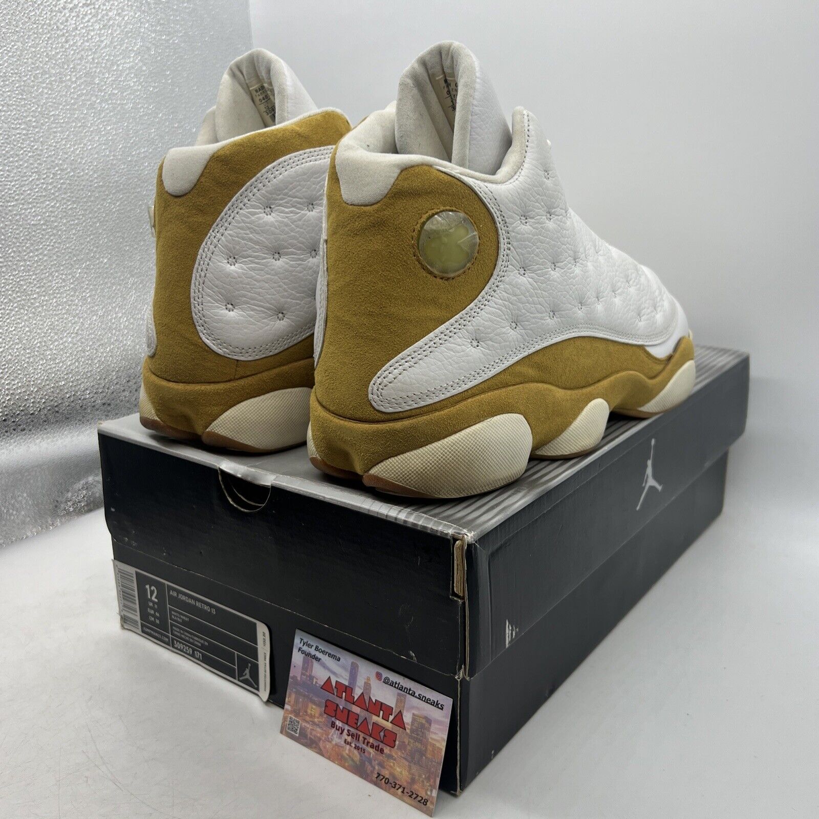 Size 12 - Air Jordan 13 Retro 2004 Wheat White Leather Suede (309259-171)