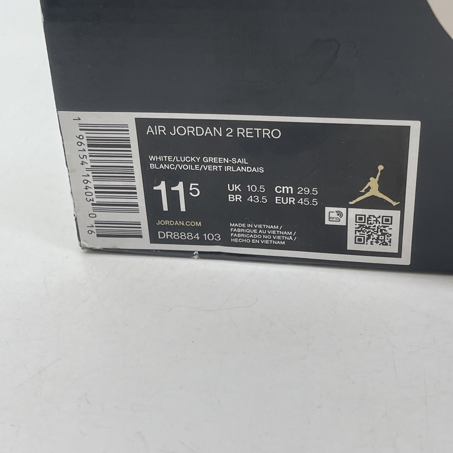 Size 11.5 - Jordan 2 Retro Lucky Green White Leather (DR8884-103)