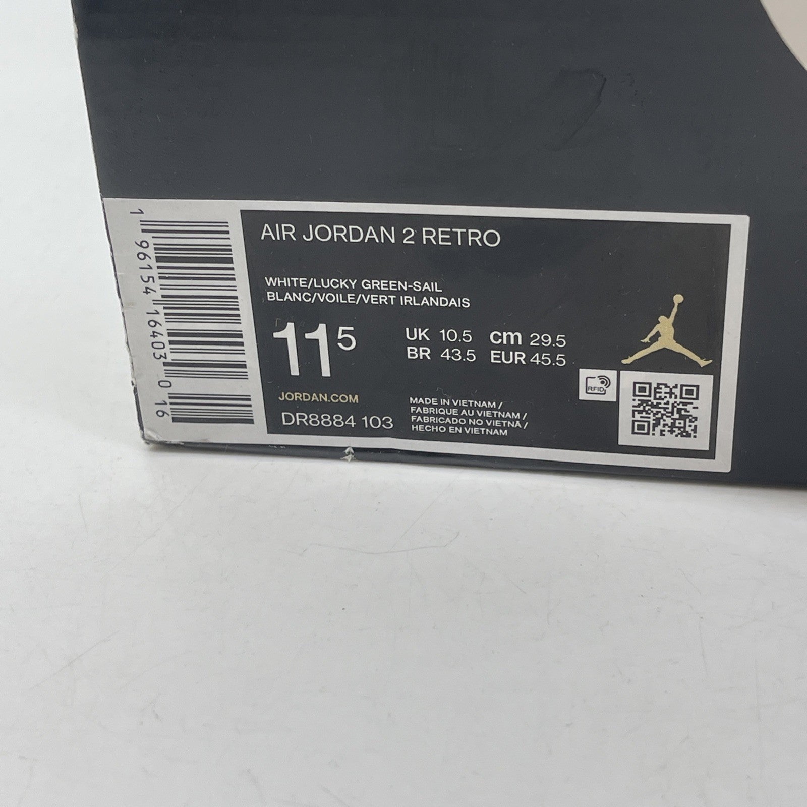 Size 11.5 - Jordan 2 Retro Lucky Green White Leather (DR8884-103)