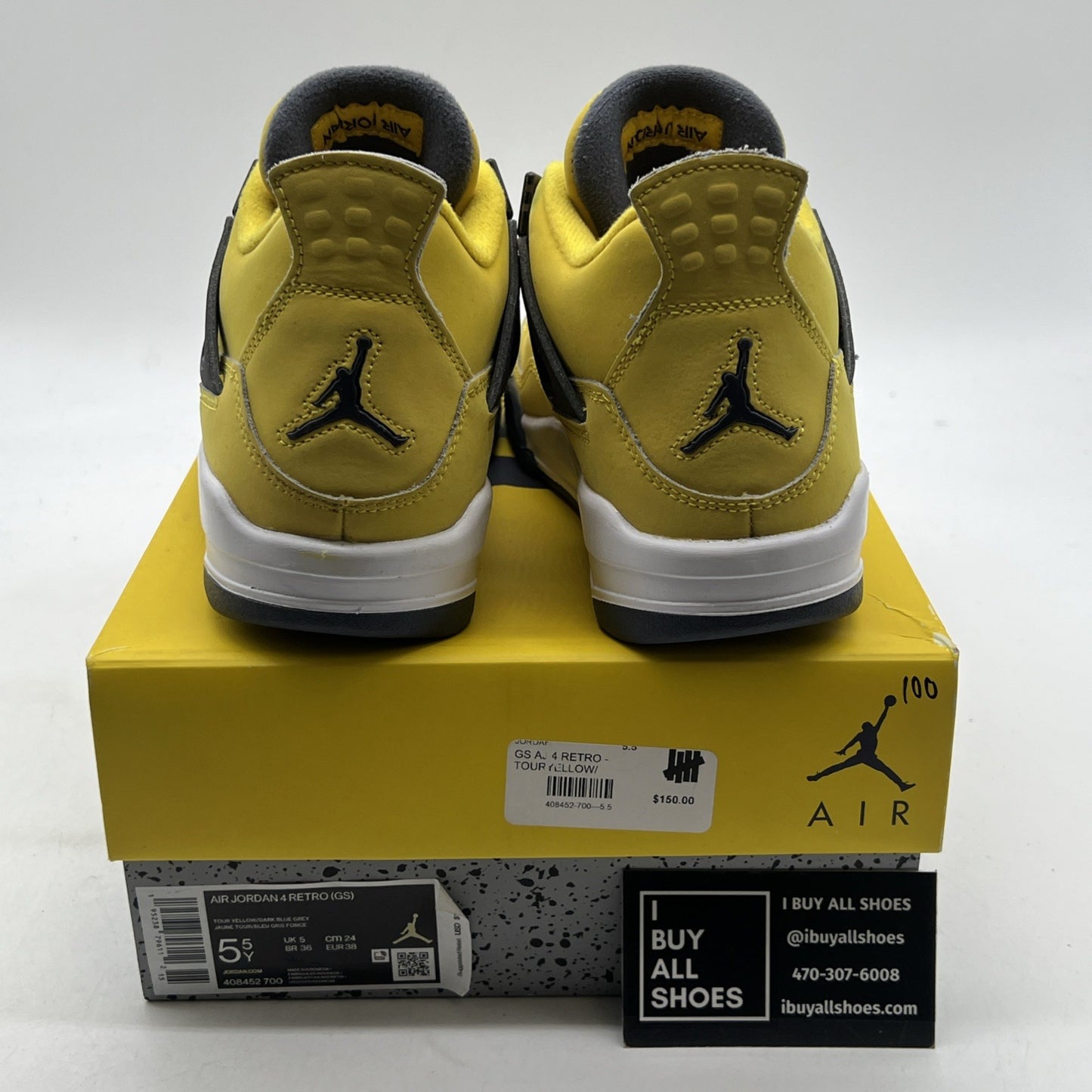 Size 5.5 - Air Jordan 4 Retro GS Tour Yellow 2021 - (408452-700)