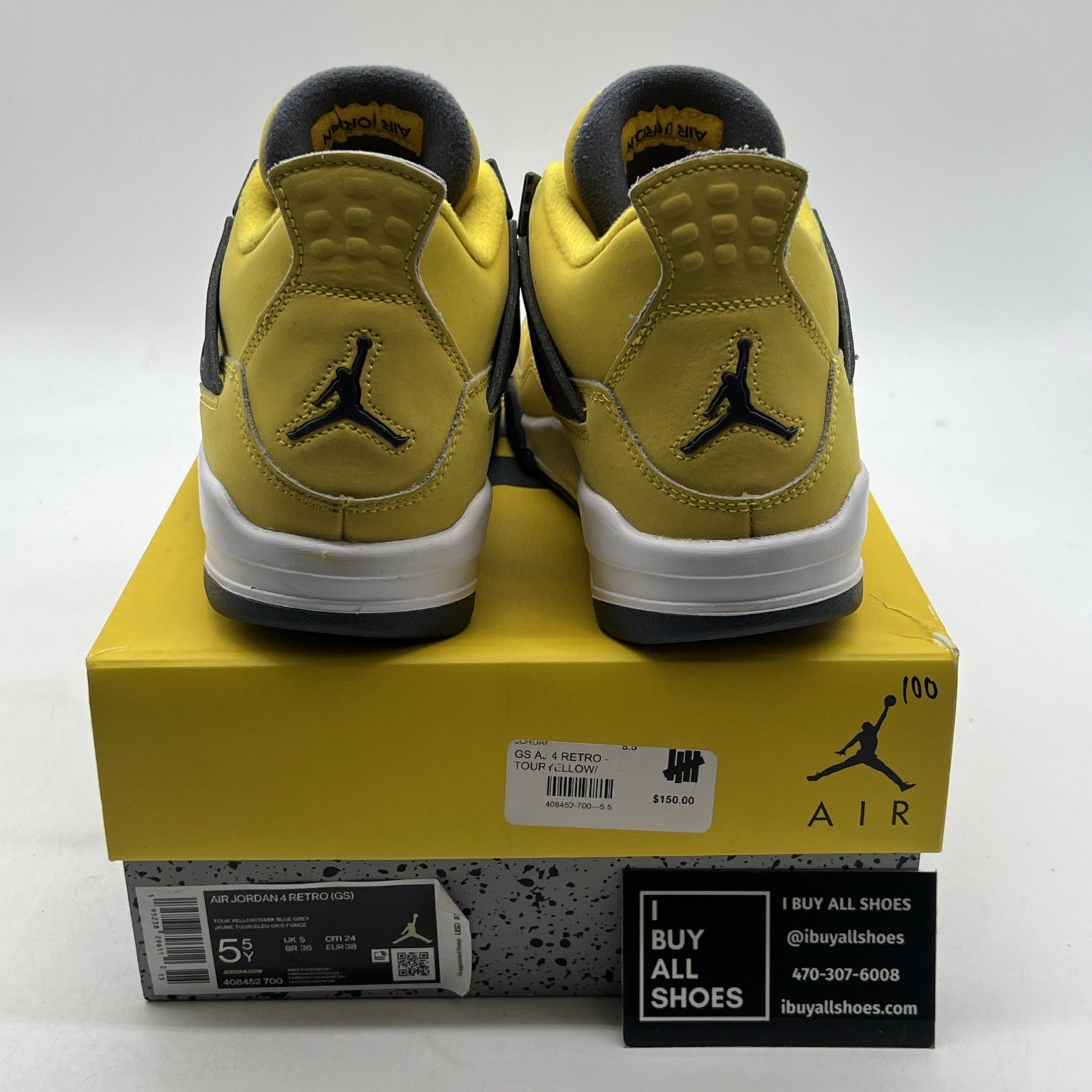 Size 5.5 - Air Jordan 4 Retro GS Tour Yellow 2021 - (408452-700)