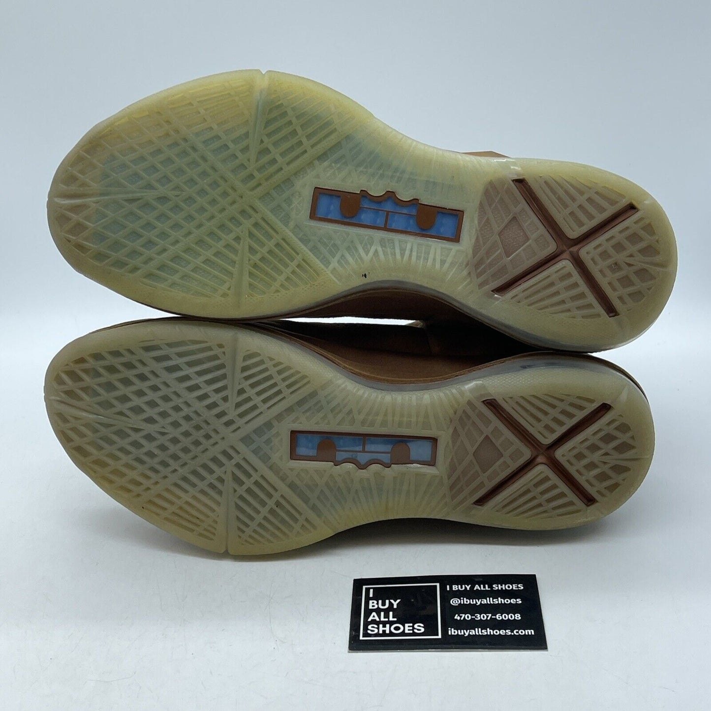 Size 10.5 - Nike LeBron 10 EXT QS Hazelnut Brown Blue Suede. (607078-200)