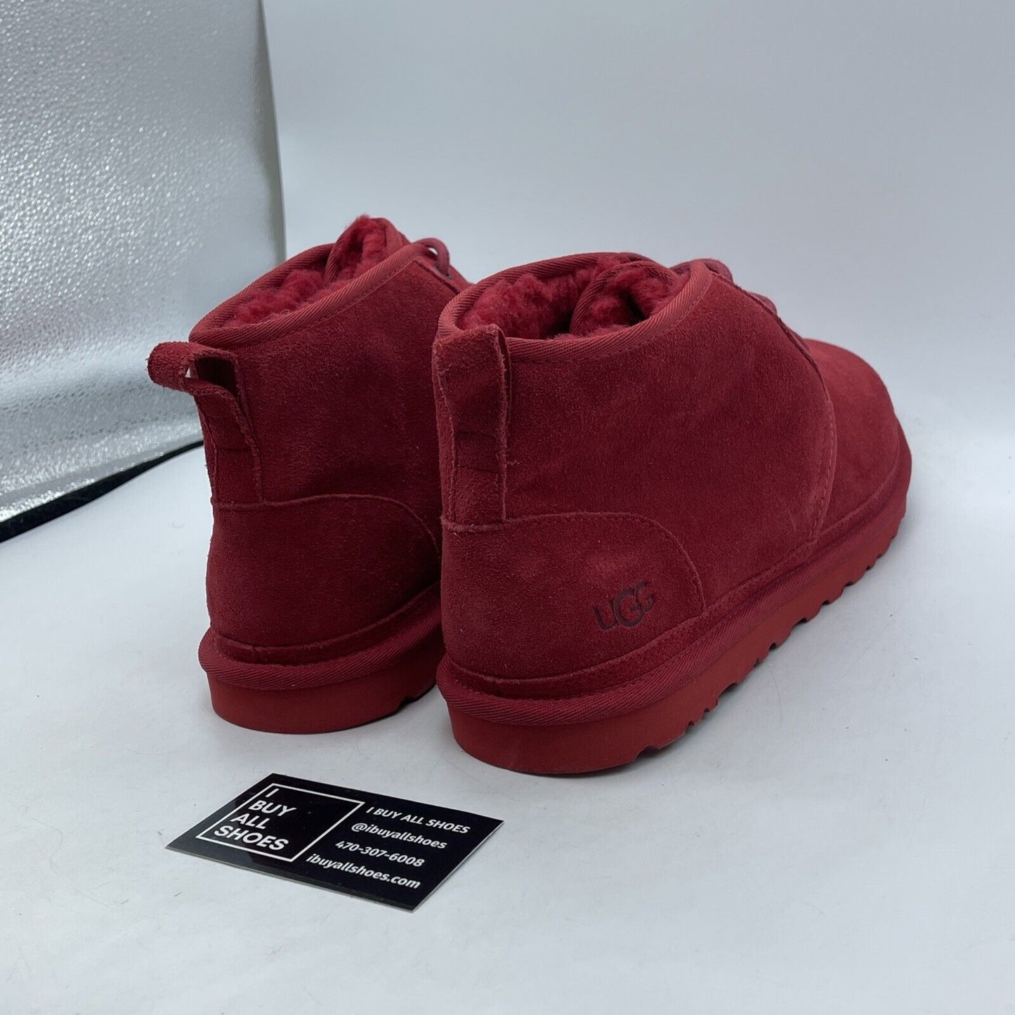 Size 13 - UGG Chukka Boots Red Neumel Suede Sheepskin