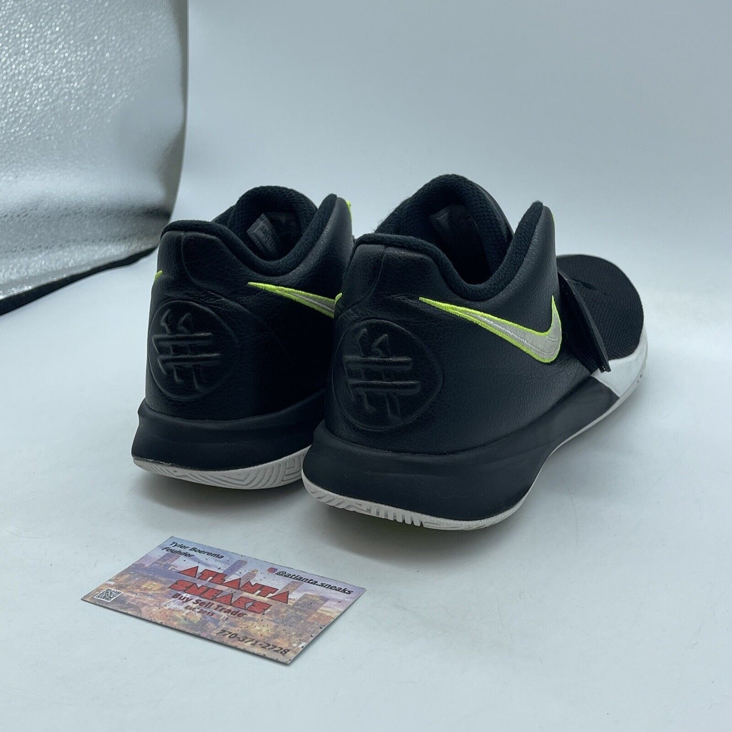 Size 6Y - Nike Kyrie Flytrap 3 Black White Volt Youth Suede Leather (BQ5620-001)