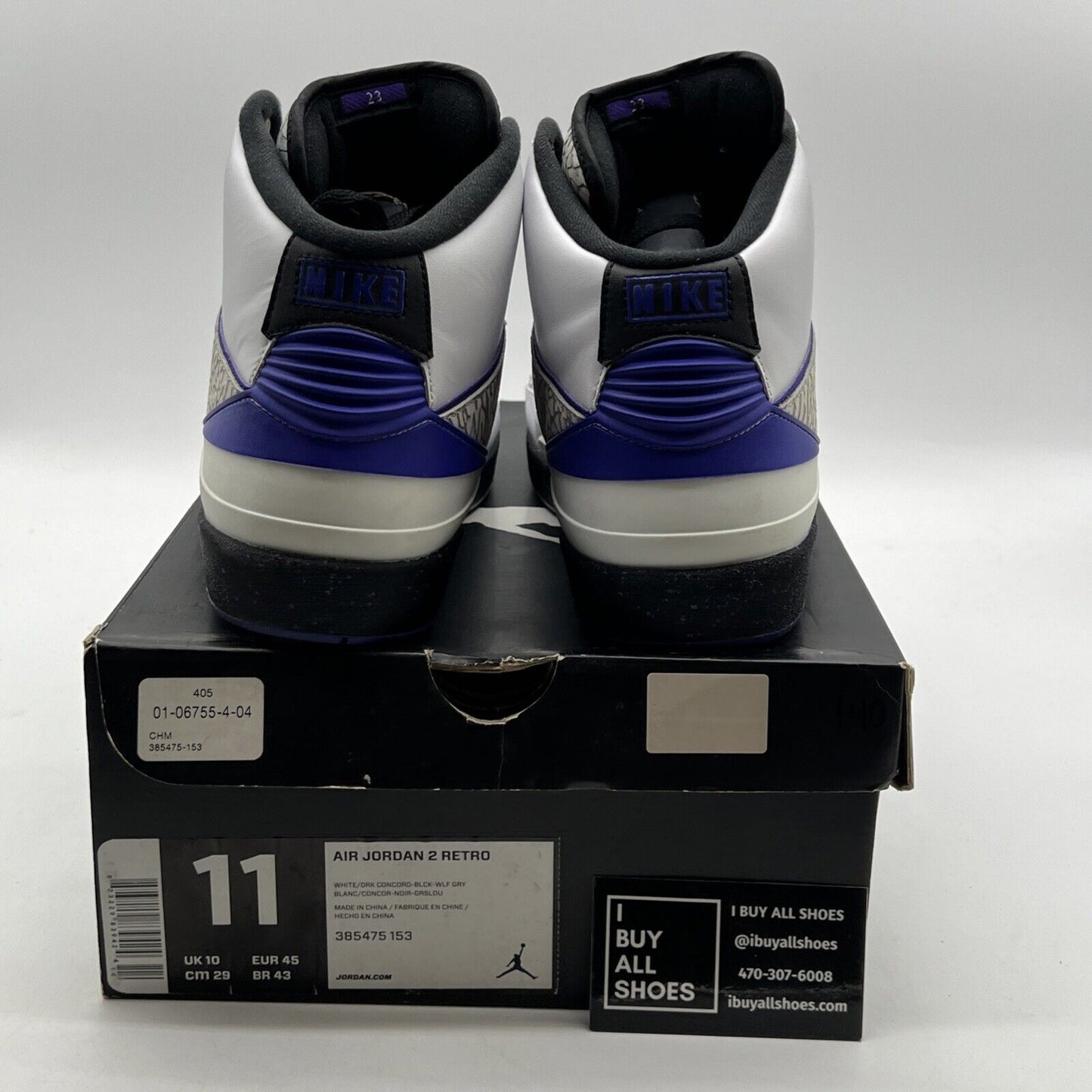 Size 11 - Air Jordan 2 Retro Concord (385475-153)