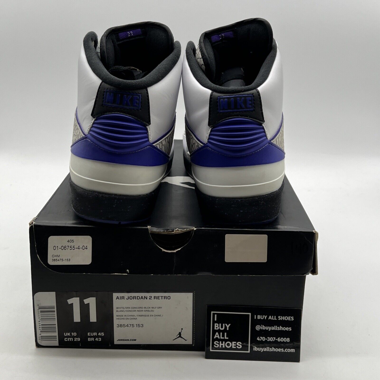 Size 11 - Air Jordan 2 Retro Concord (385475-153)