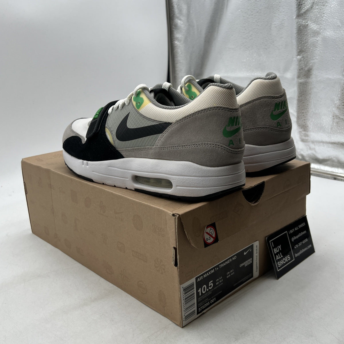 Size 10.5 - Nike Air Maxim 1+ Trainer Nd Gray (375295-001)