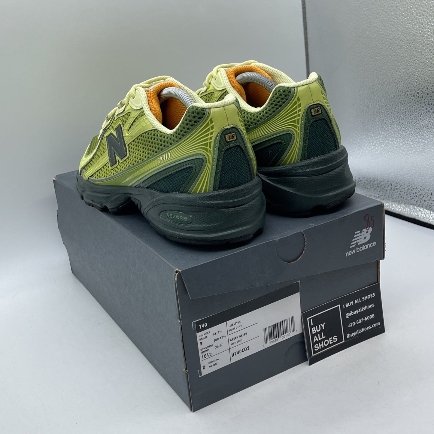 Size 9 - New Balance Concepts x 740 Brut Green Suede Leather (U740CO2)