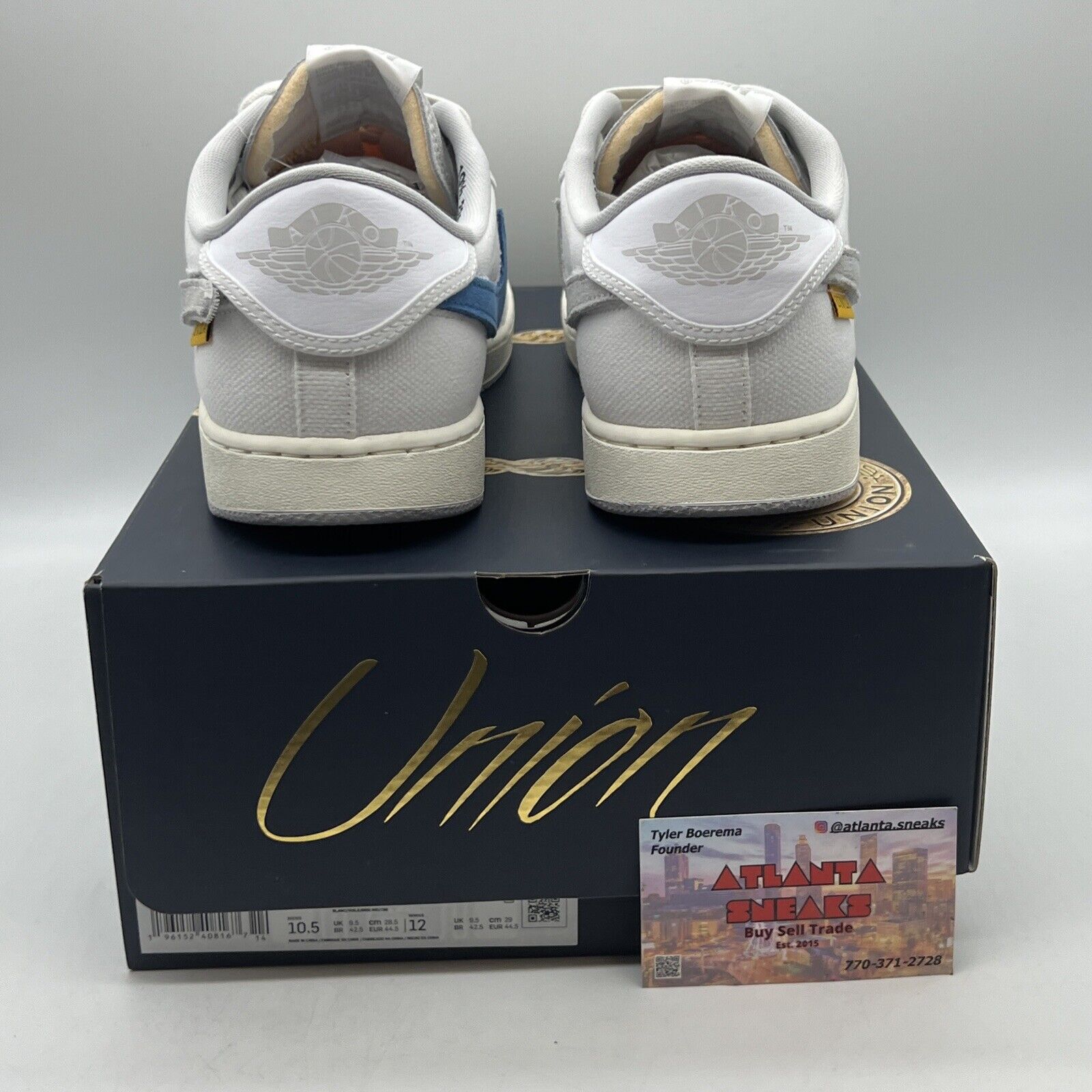 Size 10.5 - Jordan 1 KO x Union LA Low White Neutral Grey Brand New Og All