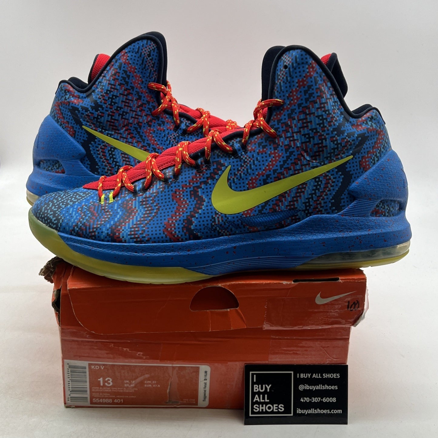 Size 13 - Nike KD 5 Basketball Shoe Christmas (554988-401)