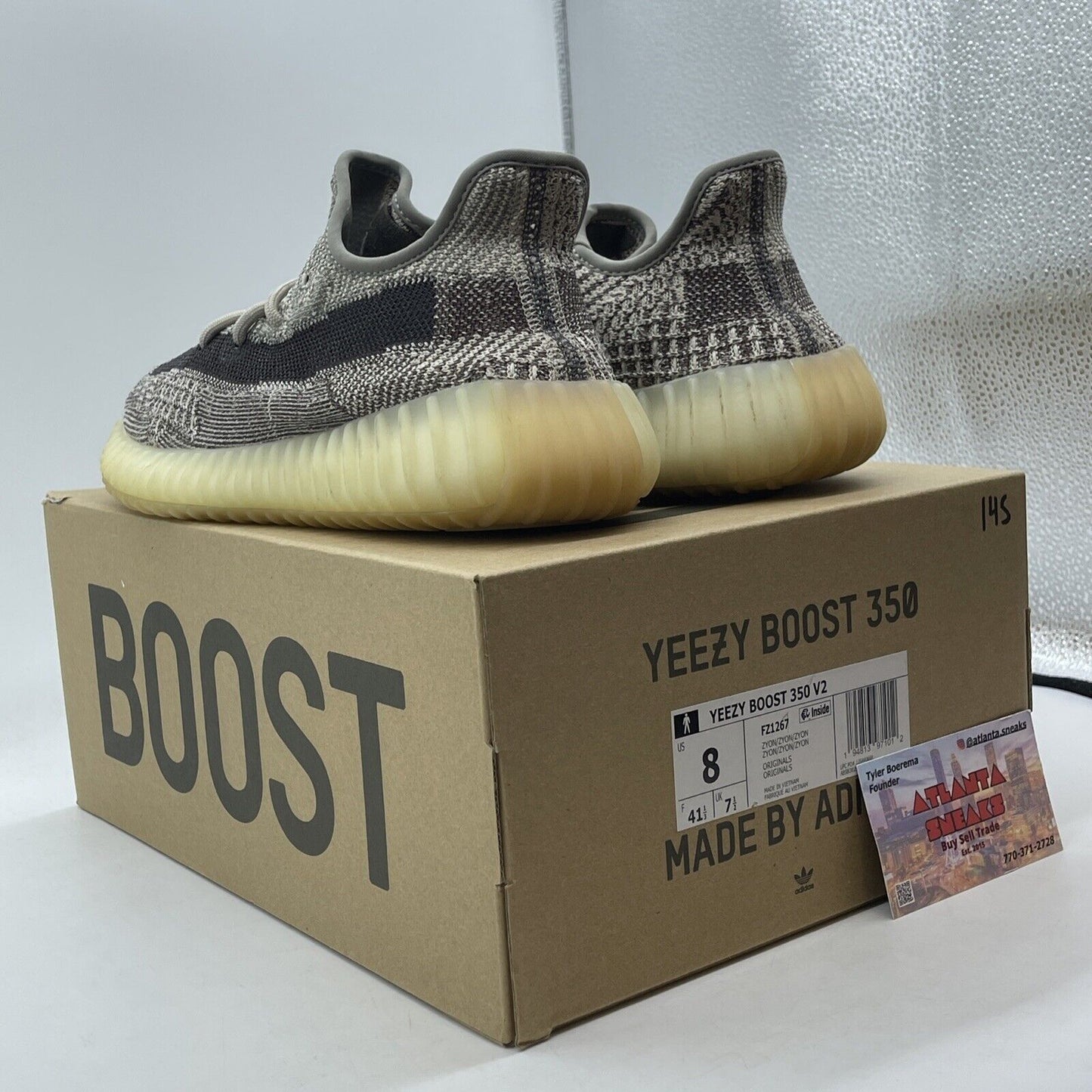 Size 8 - adidas Yeezy Boost 350 V2 Low Zyon Gray (FZ1267)