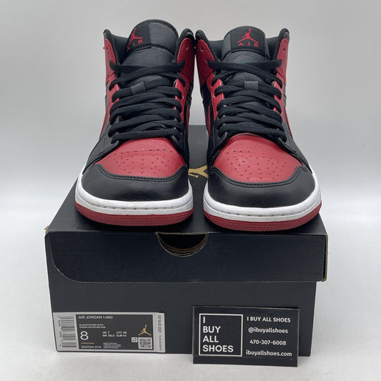 Size 8 - Air Jordan 1 Mid Banned 2020 (554724-074)