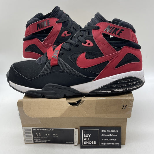 Size 11 - Nike Air Trainer Max 91 Black Varsity Red (309748-003)