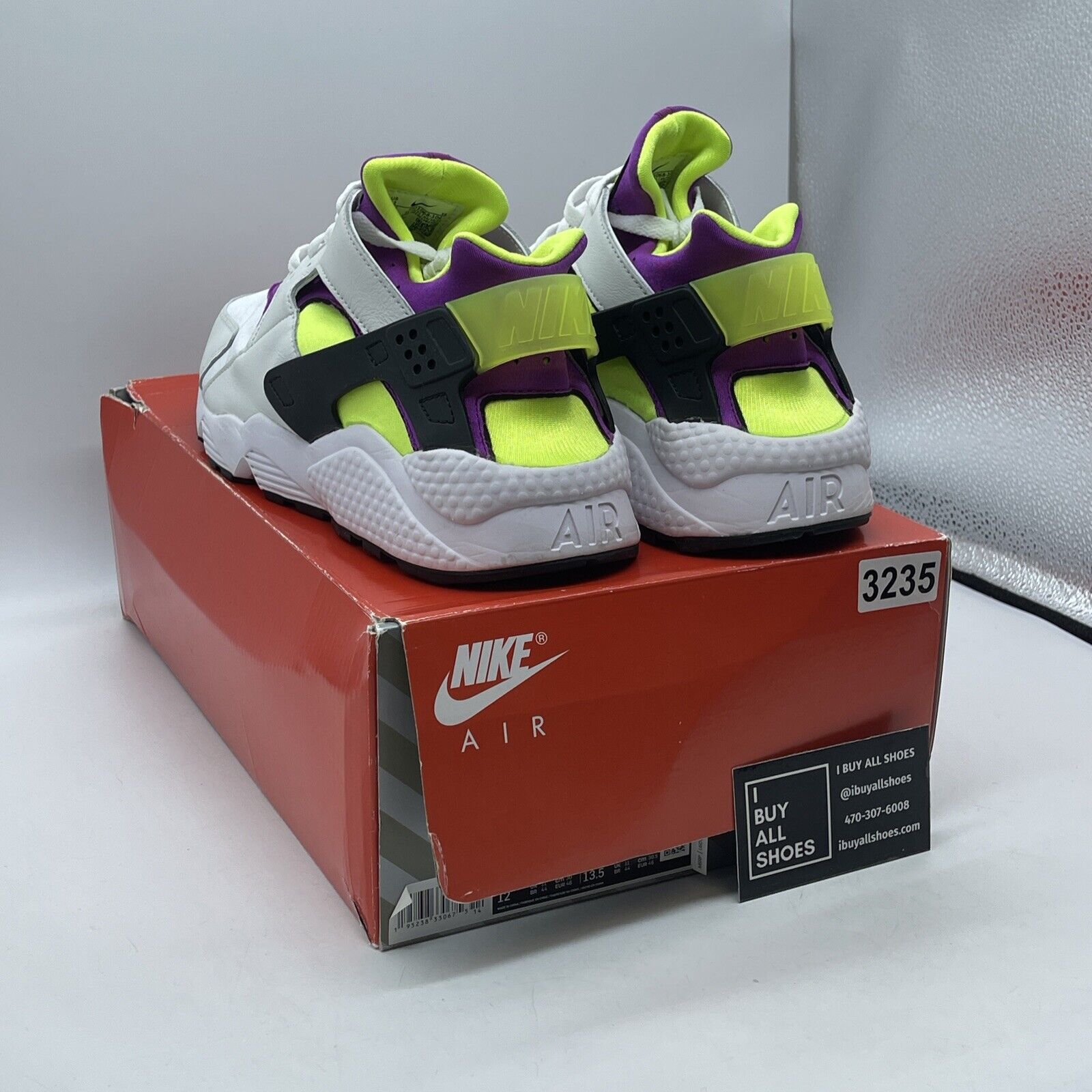 Size 12 - Nike Air Huarache Magenta White Purple Black Suede Leather (DD1068-104