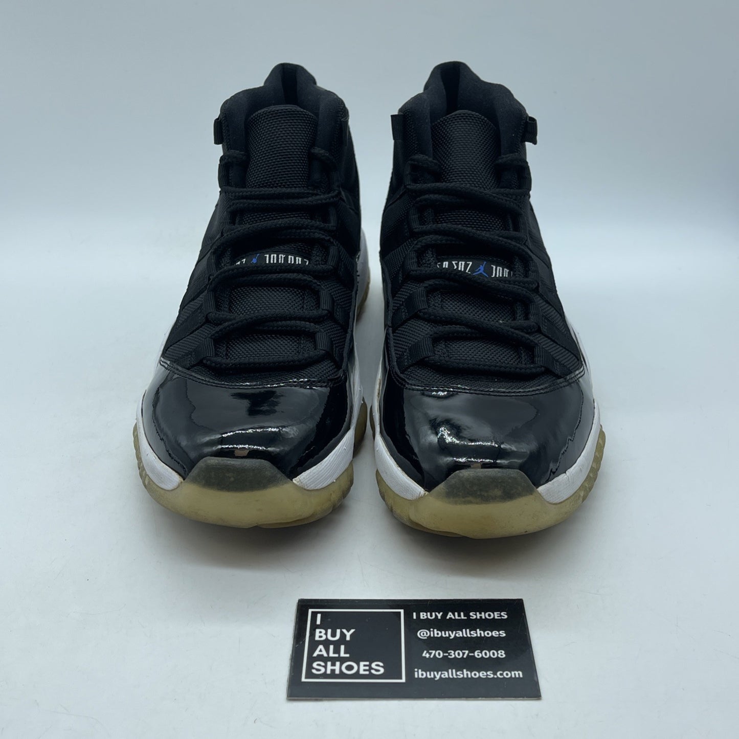 Size 9 - Air Jordan 11 Retro 2009 Space Jam Black Suede Leather (378037-041)