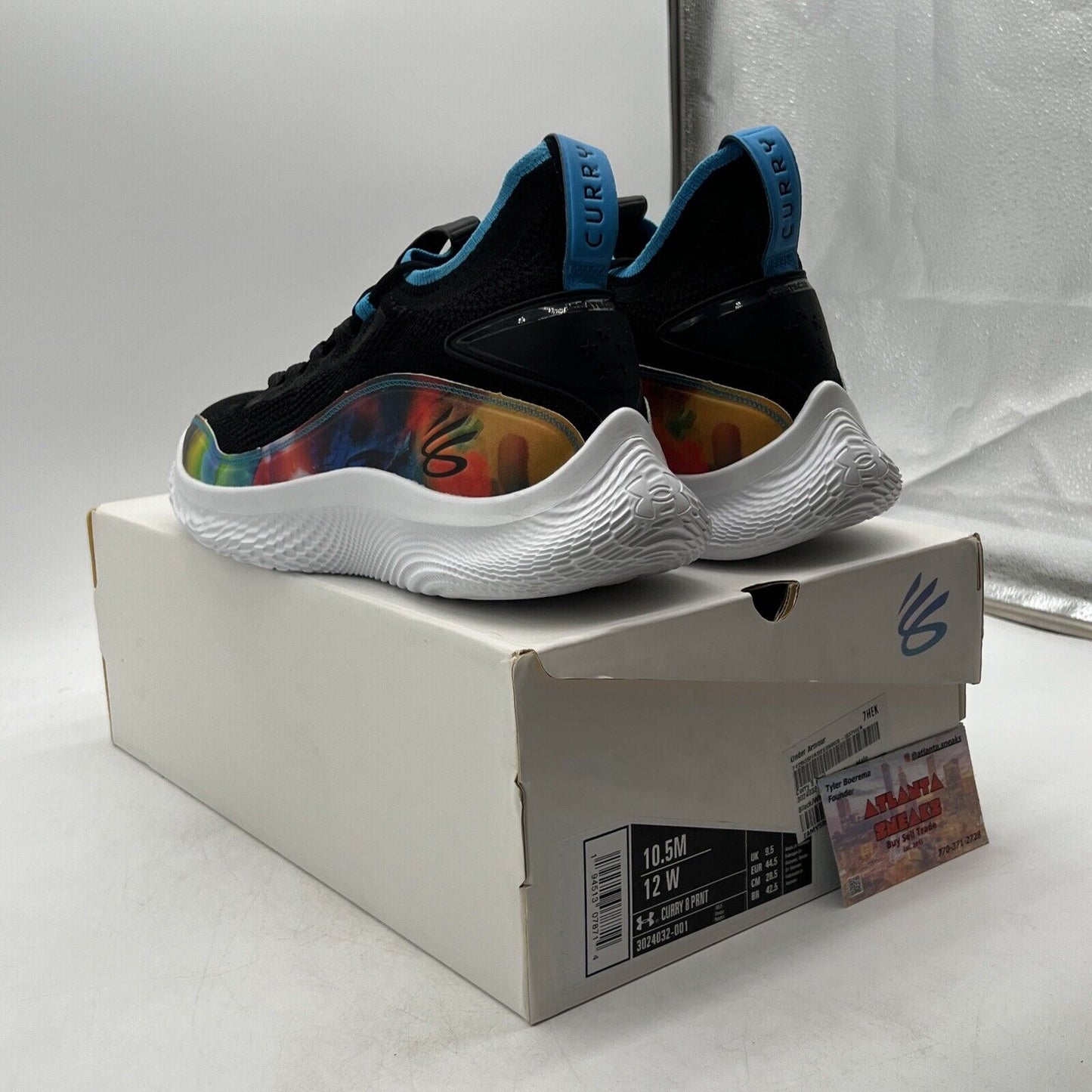 Size 10.5 - Under Armour Curry 8 Tie Dye Black (3024032-001)