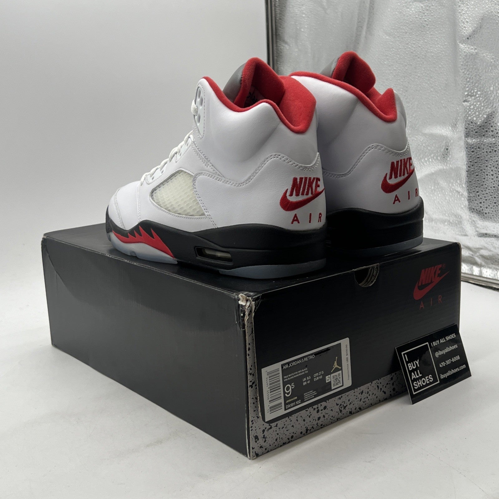 Size 9.5 - Air Jordan 5 Retro Mid Fire Red (DA1911-102)