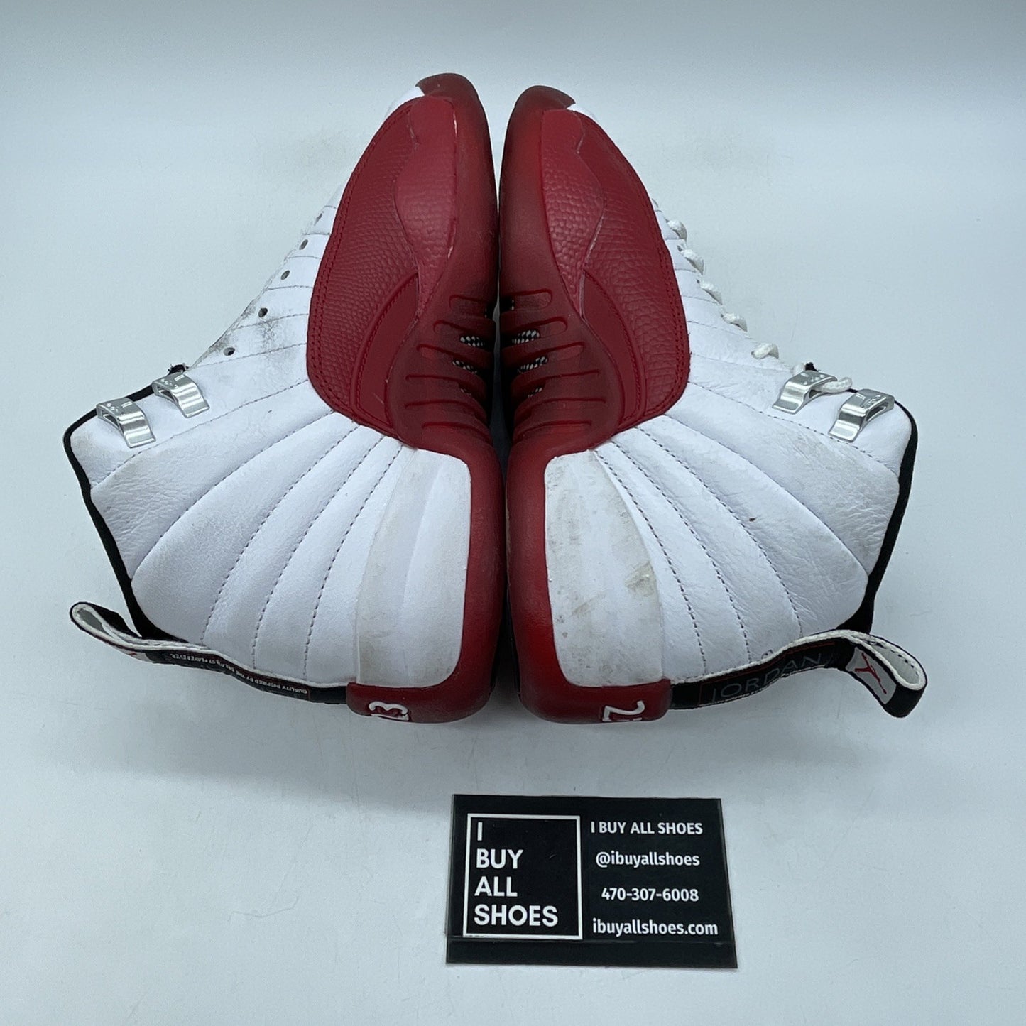 Size 4.5Y (GS) - Air Jordan 12 Retro Mid Cherry White Leather (153265-116)