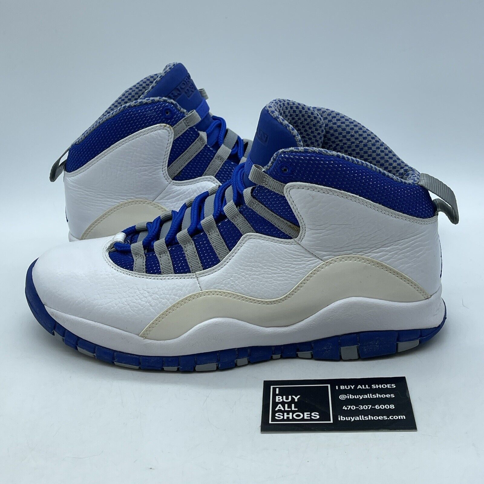 Size 9.5 - Air Jordan 10 Retro TXT Old Royal Blue White Suede (487214-107)