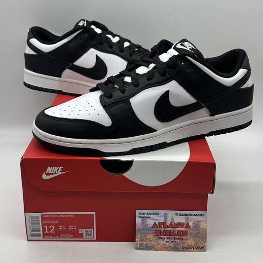 Size 12 - Nike Dunk Low Black White Brand New Og All