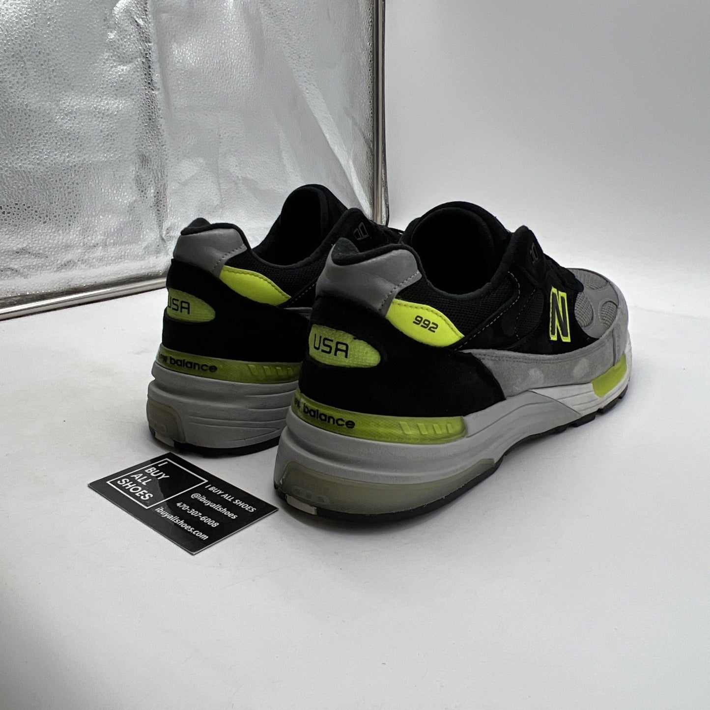 Size 14 - New Balance 992 Made in USA Grey Volt (M992TQ)