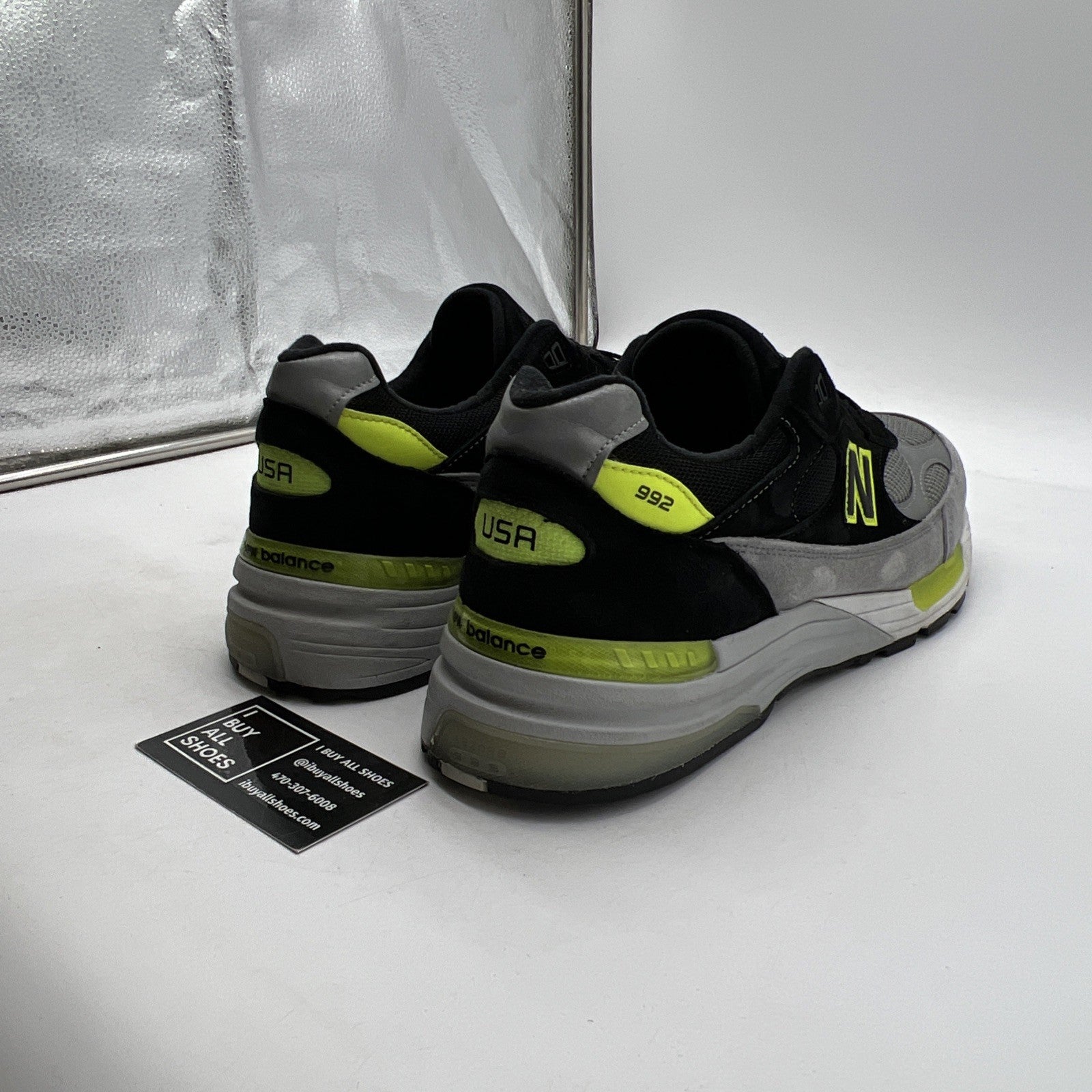 Size 14 - New Balance 992 Made in USA Grey Volt (M992TQ)