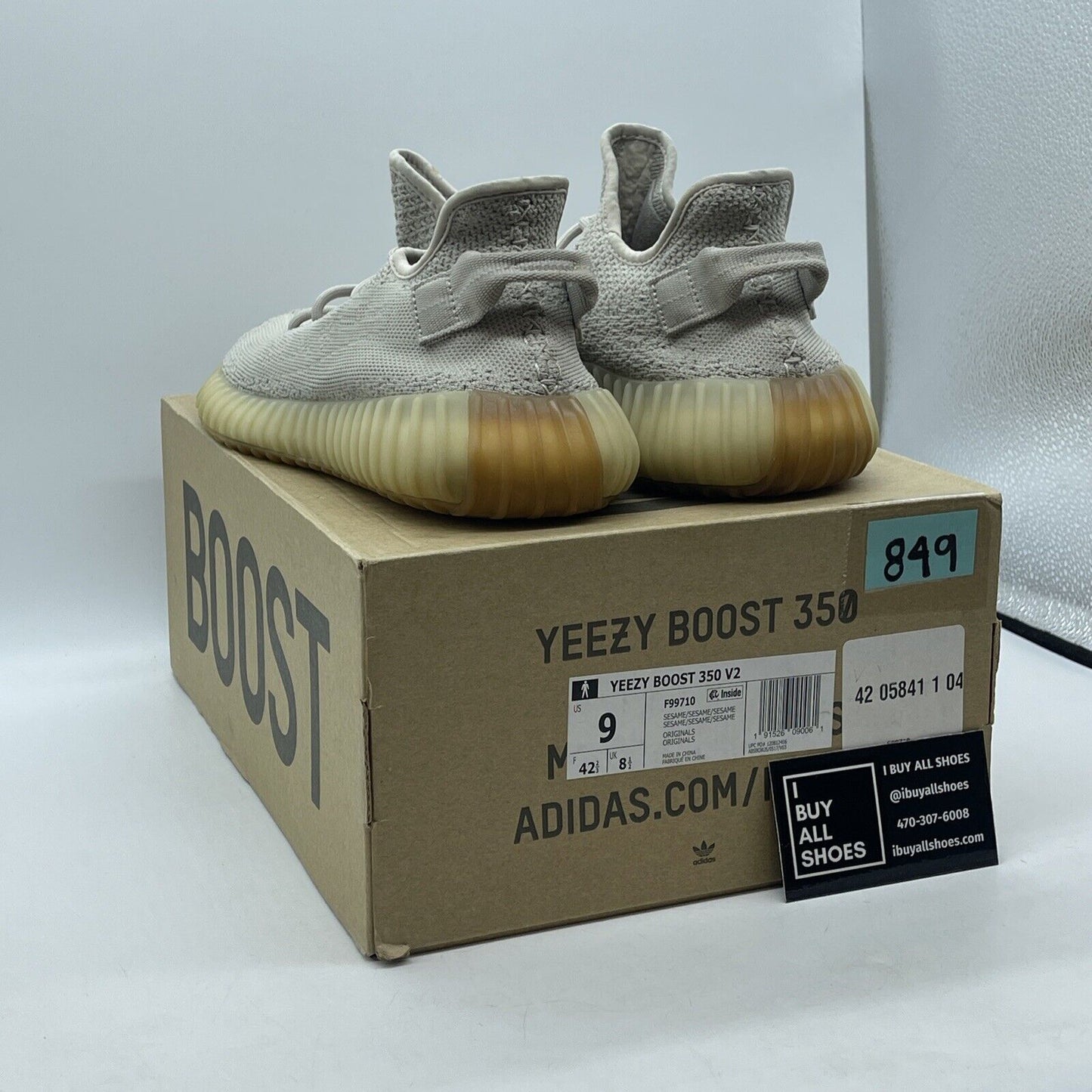 Size 9 - adidas Yeezy Boost 350 V2 Low Sesame Brown Tan Suede (F99710)