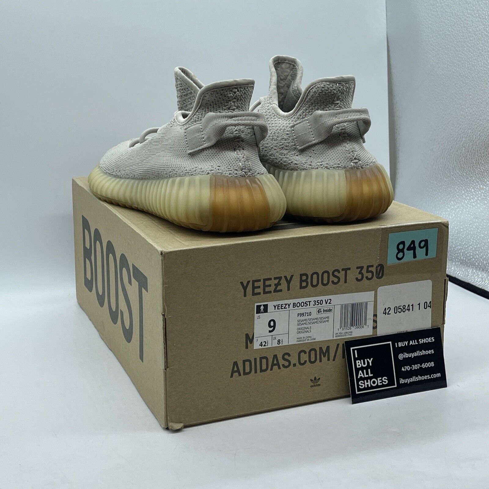 Size 9 - adidas Yeezy Boost 350 V2 Low Sesame Brown Tan Suede (F99710)