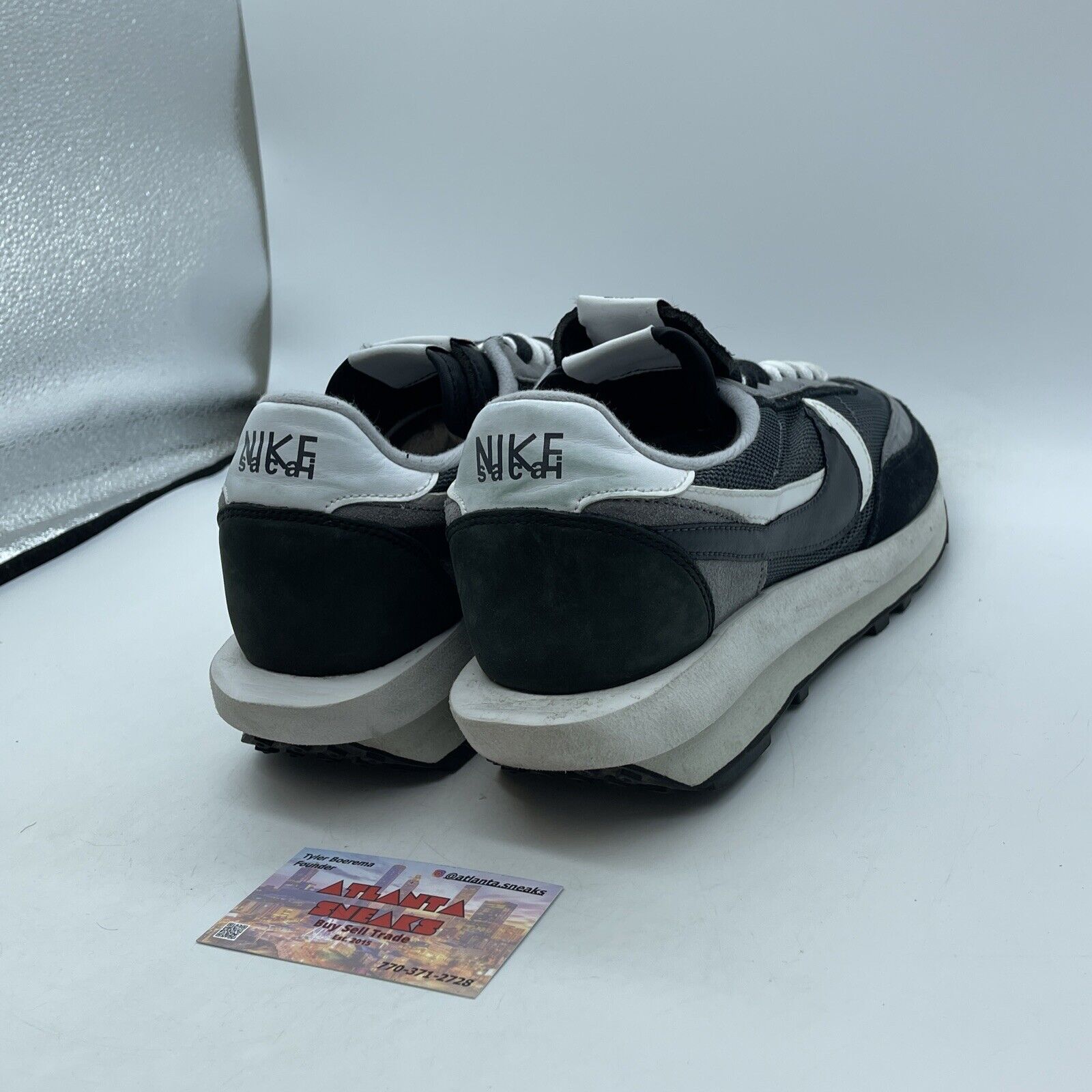 Size 11.5 - Nike sacai x LDWaffle Black Grey White Suede Leather (BV0073-001)