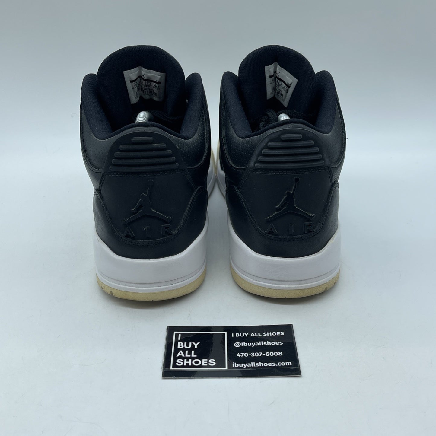 Size 10.5 - Air Jordan 3 Retro Cyber Monday Black Leather (136064-020)
