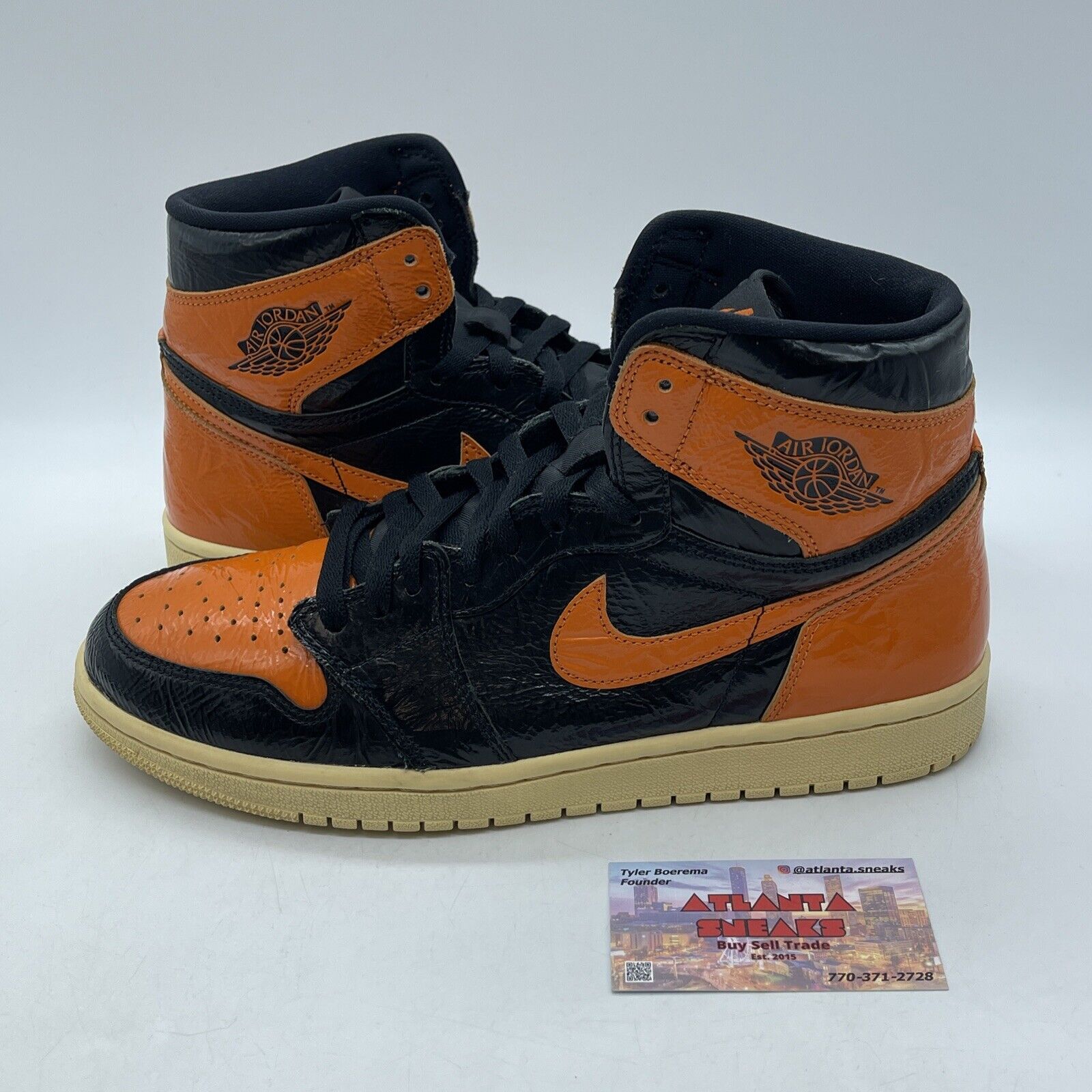 Size 10.5 - Jordan 1 Retro OG High Shattered Backboard 3.0 Orange (555088-028)